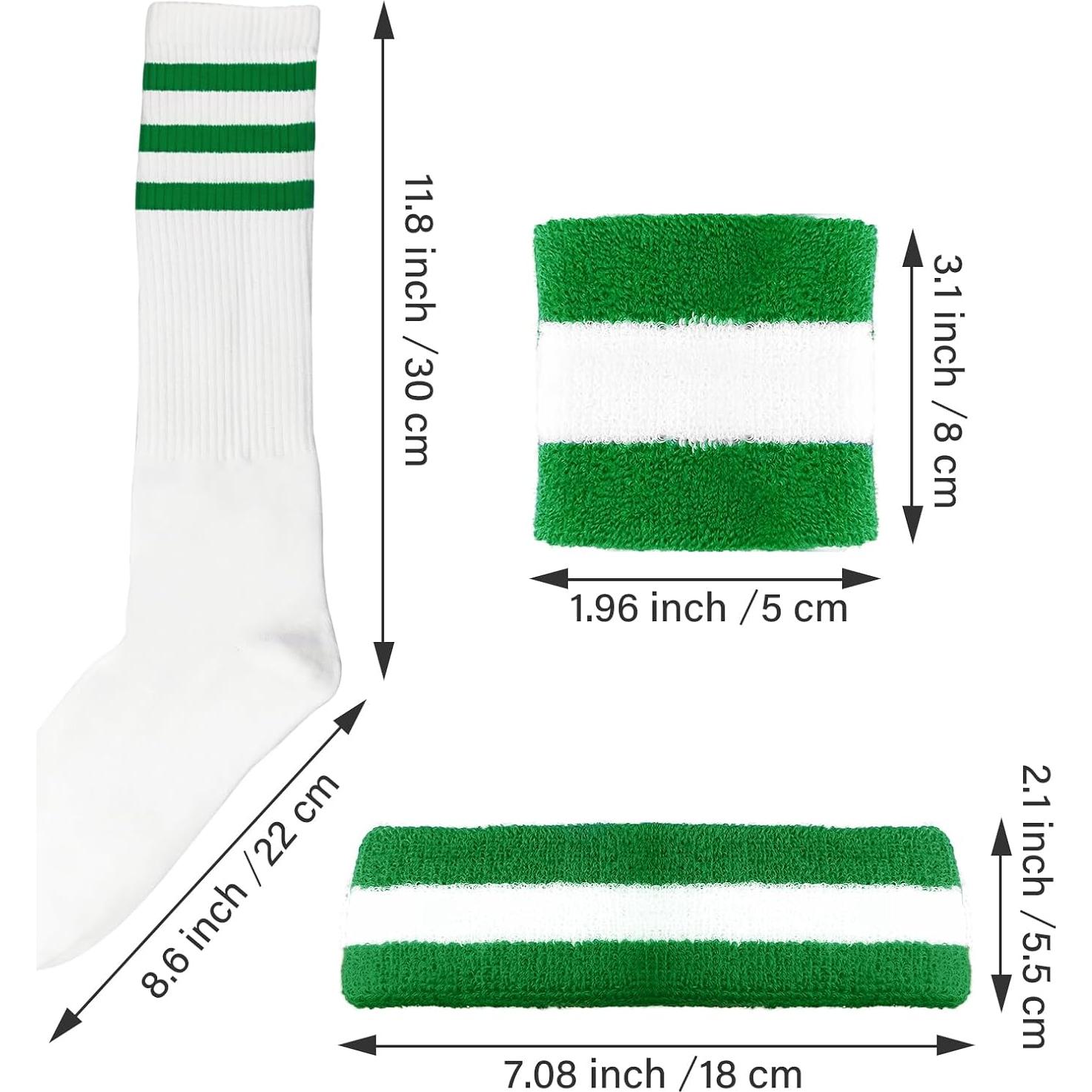 Conjunto de 10 Piezas Muñequera y Calcetines Rayas BHUCUTU