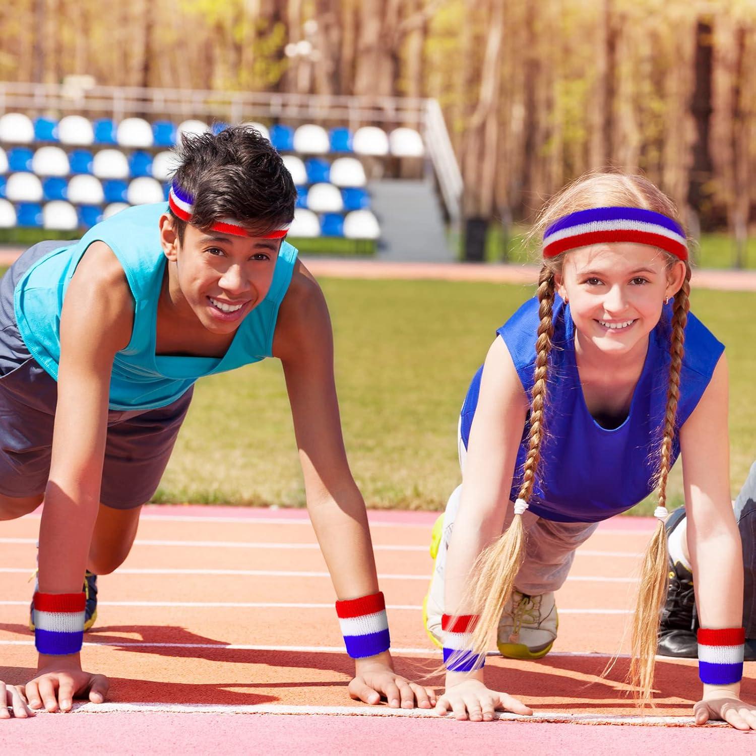 Conjunto de 6 Piezas Bandas para Sudor Hungdao - Rojo, Blanco, Azul