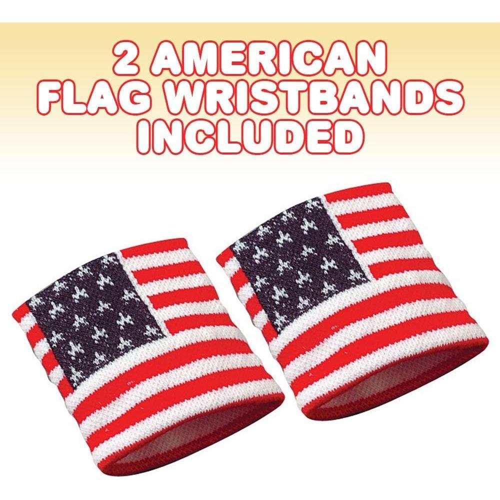 Muñequera Patriótica ArtCreativity Set de 2 Bandera Americana