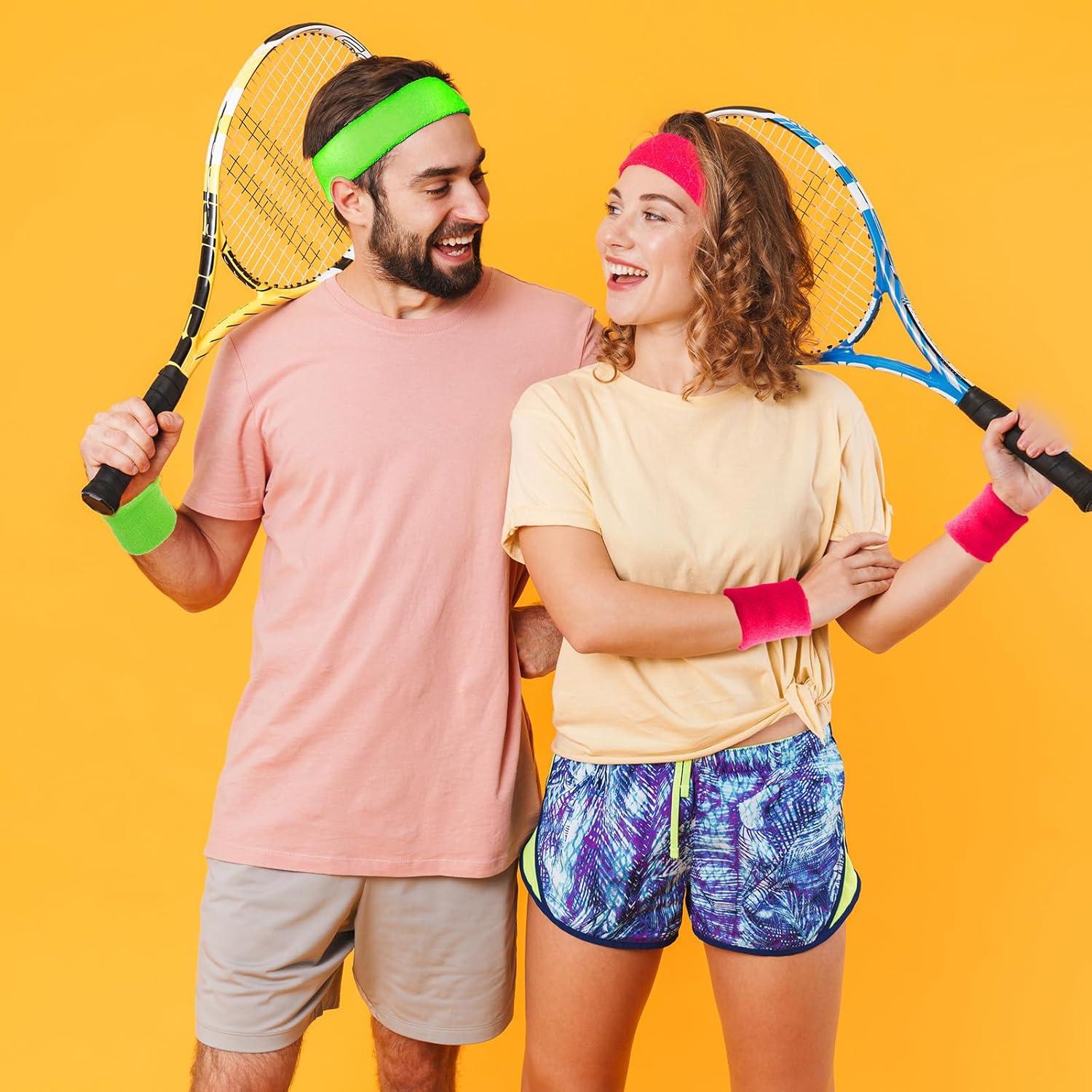 Conjunto de Muñequera y Diadema Deportiva Yuxung Neón