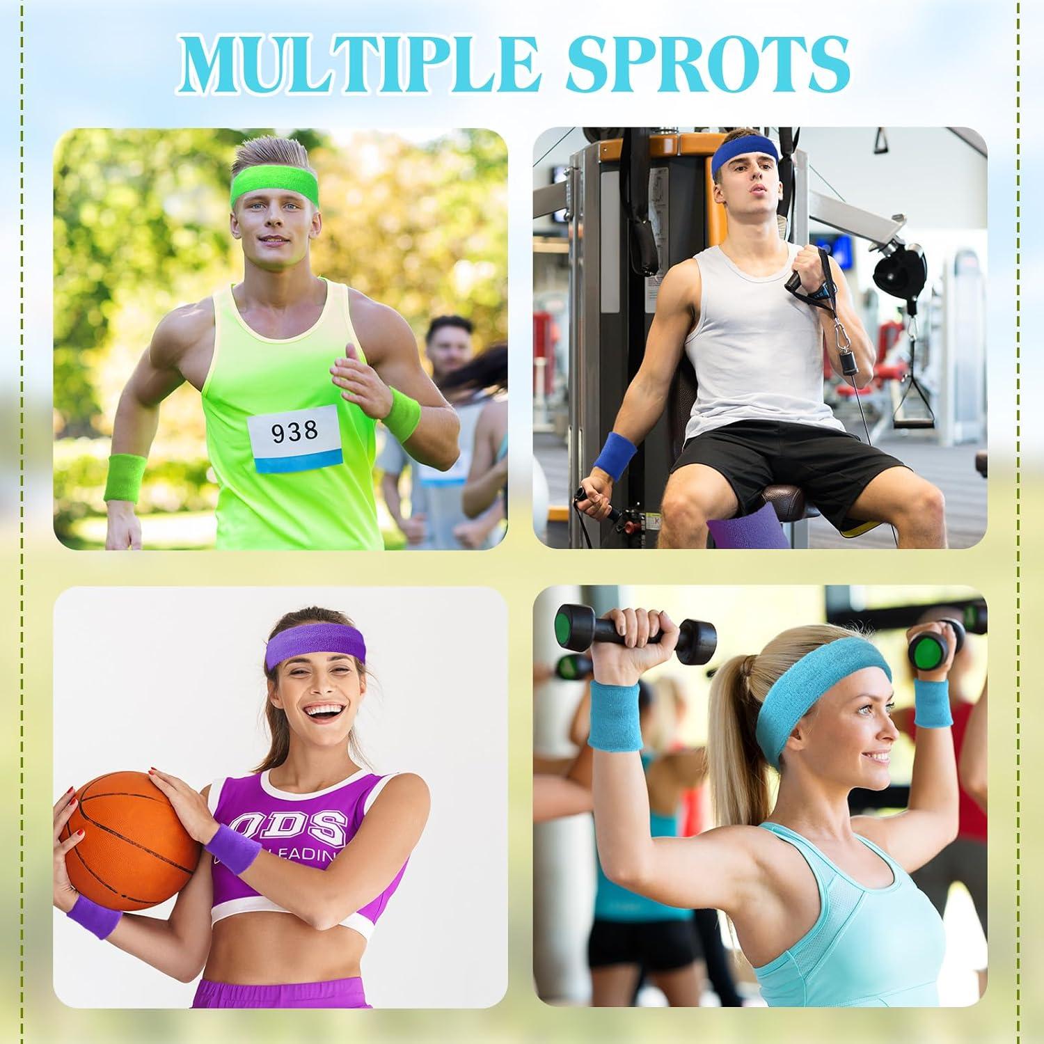 Conjunto de Muñequera y Diadema Deportiva Yuxung Neón