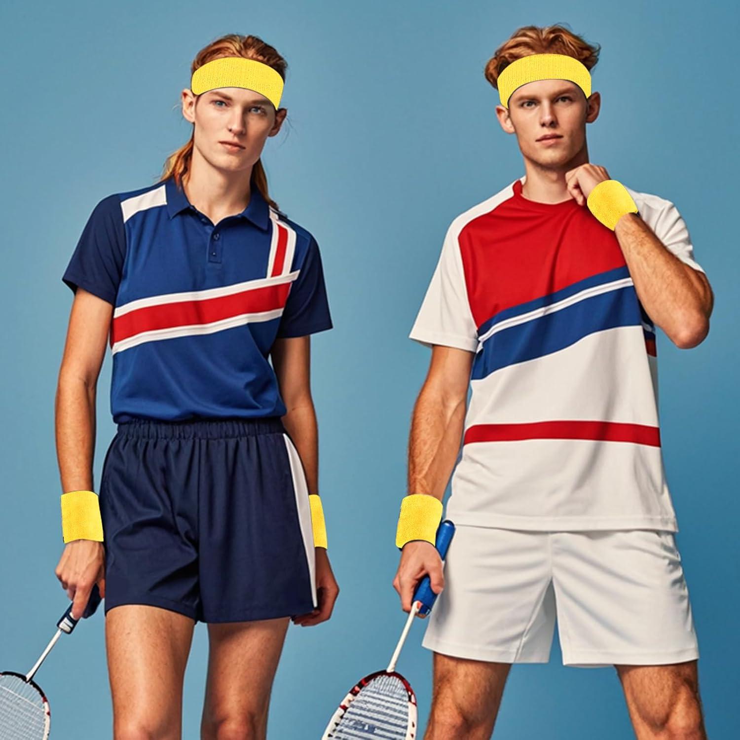 Conjunto de 3 Piezas Muñequera y Banda Sucrain Amarillo