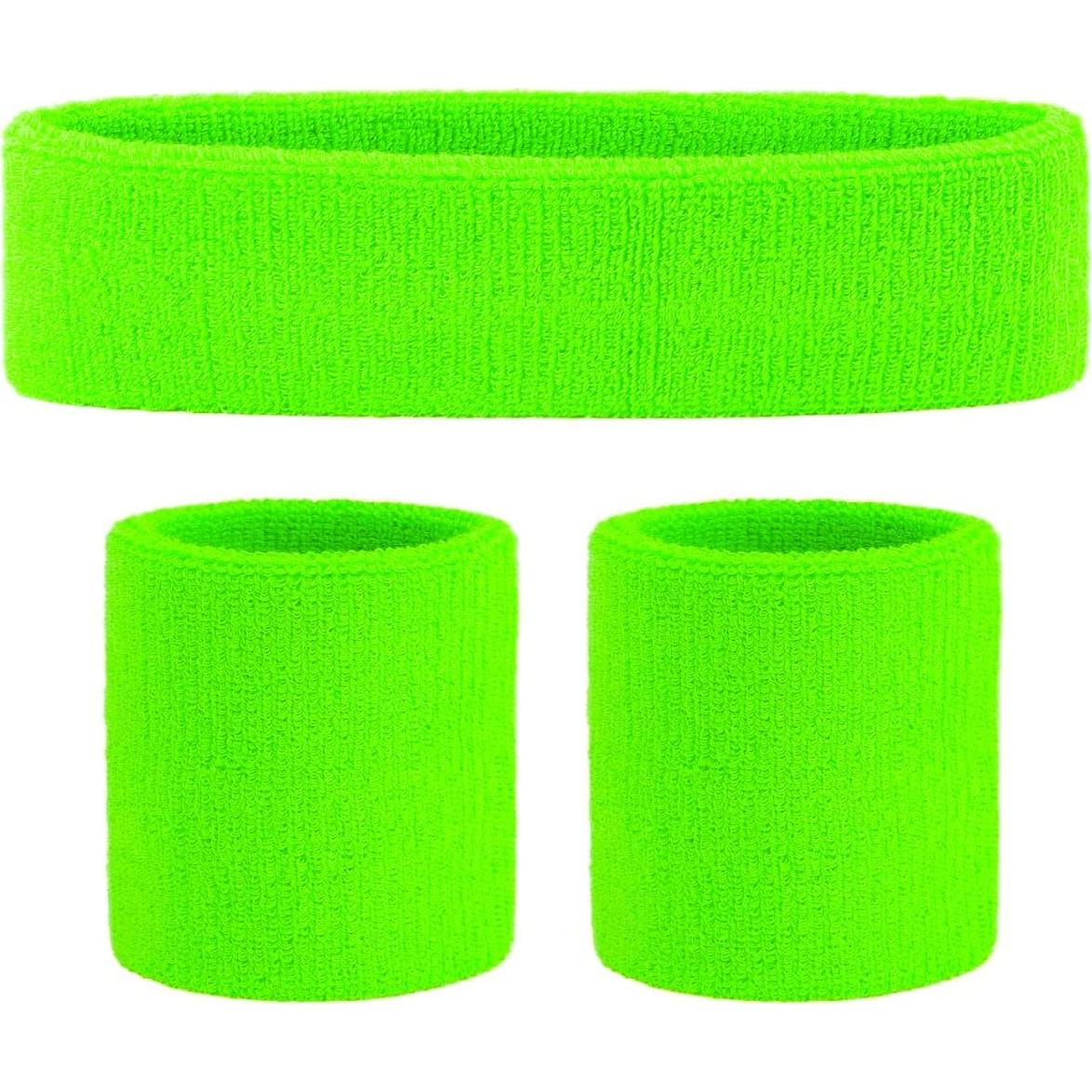 Conjunto de cintas absorbentes y muñequeras ZLXO 80s 4 colores