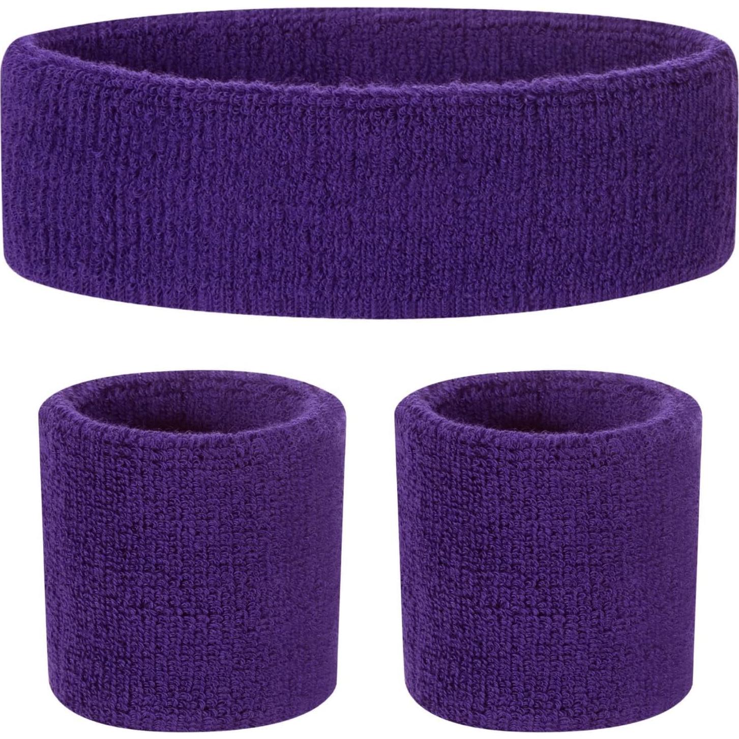 Conjunto de cintas absorbentes y muñequeras ZLXO 80s 4 colores