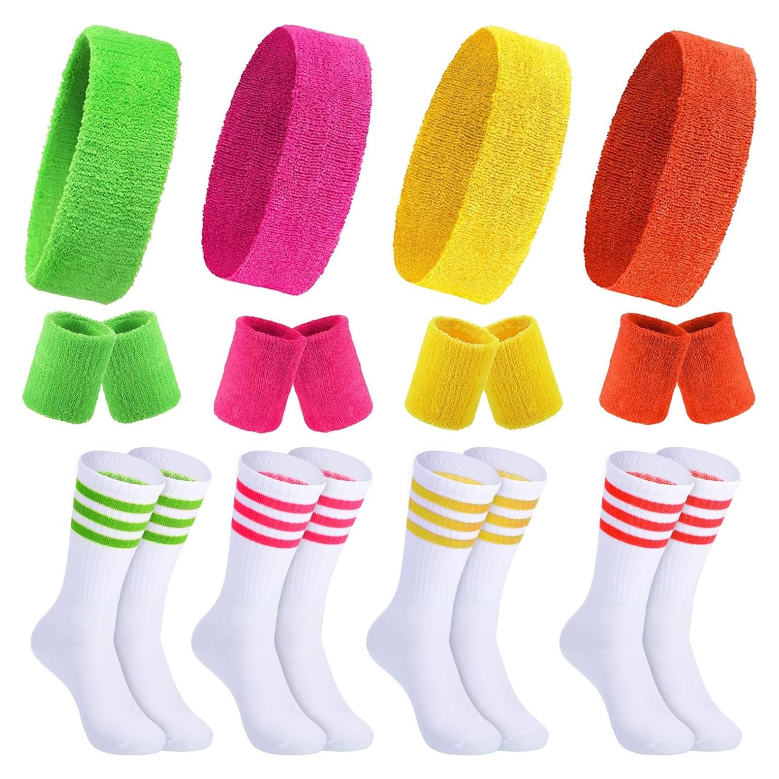 Conjunto Deportivo Neón para Mujeres - Diademas y Muñequera