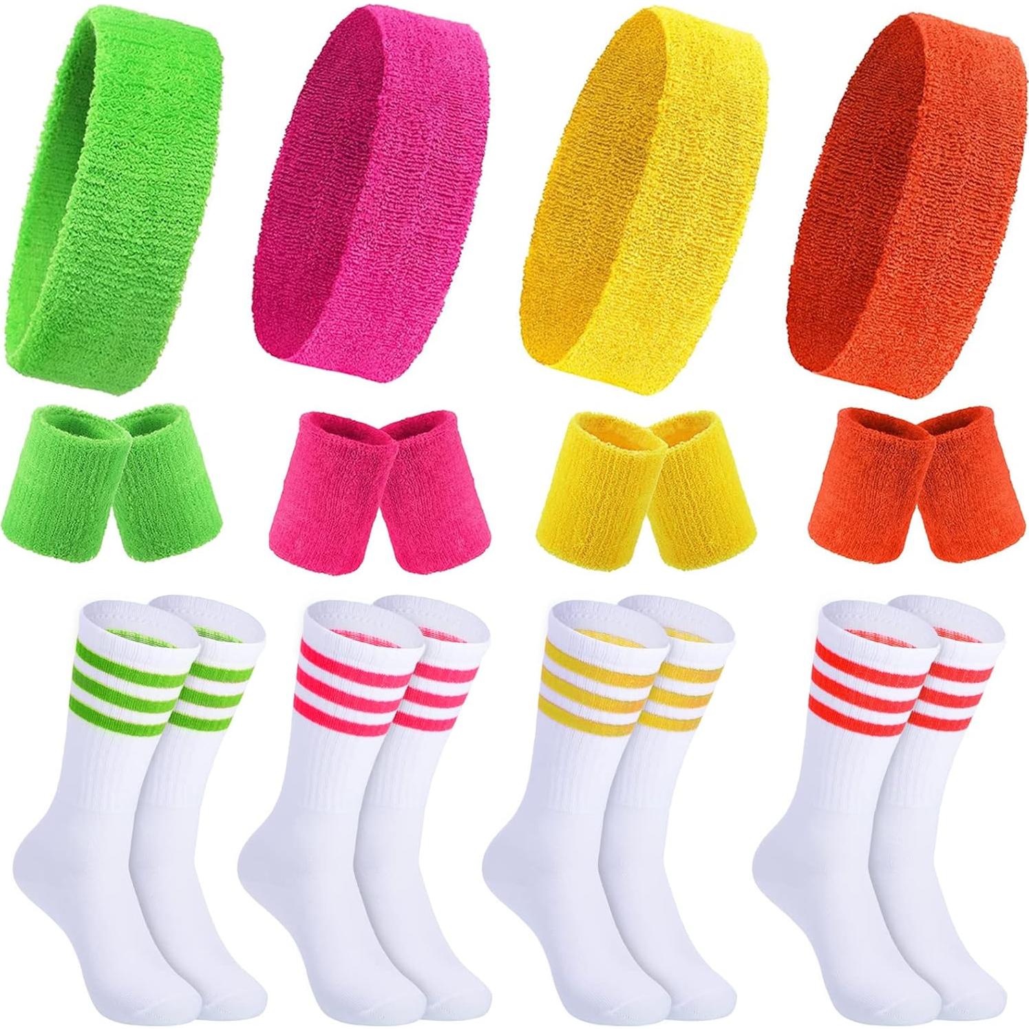 Conjunto Deportivo Neón para Mujeres - Diademas y Muñequera