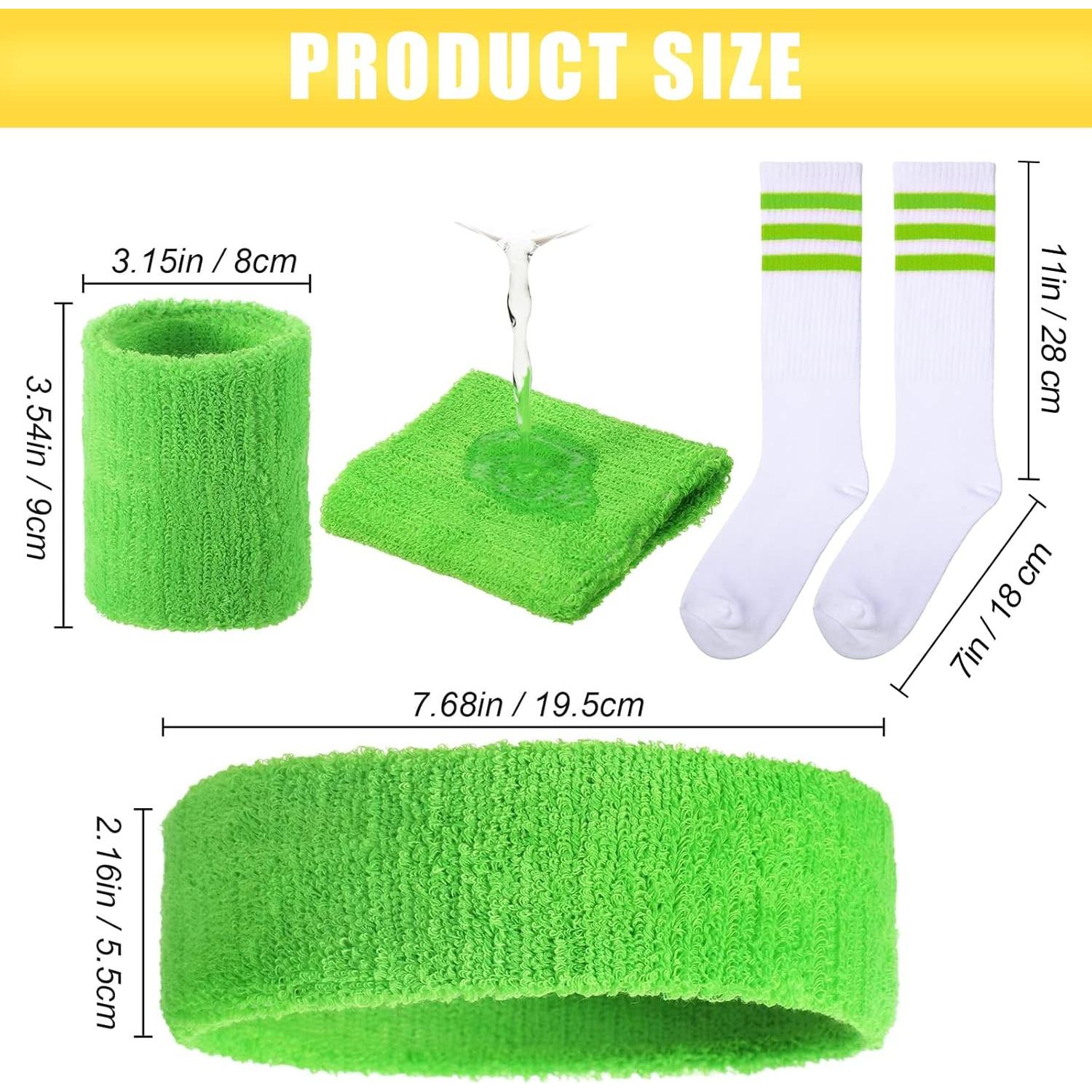 Conjunto Deportivo Neón para Mujeres - Diademas y Muñequera