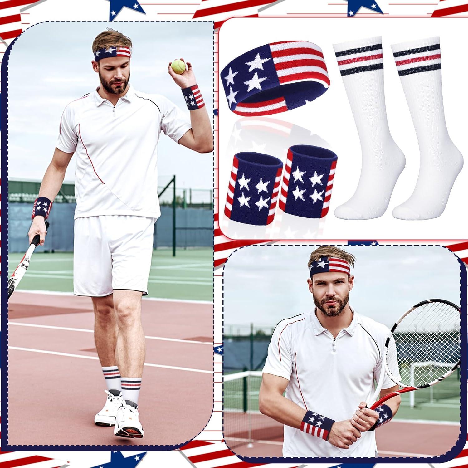 Conjunto Deportivo Skylety 5 Piezas: Banda, Muñequera y Calcetines