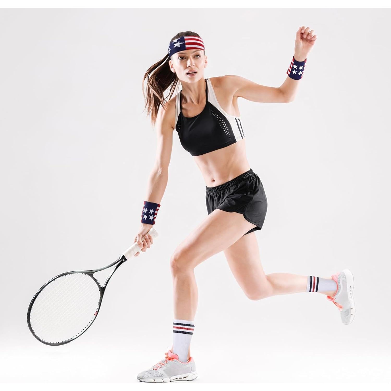 Conjunto Deportivo Skylety 5 Piezas: Banda, Muñequera y Calcetines