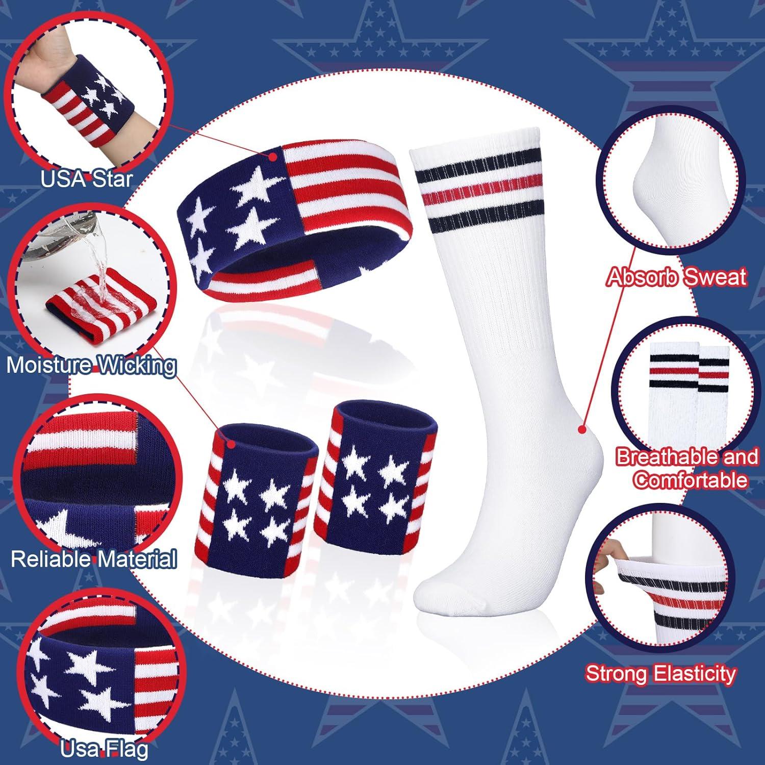 Conjunto Deportivo Skylety 5 Piezas: Banda, Muñequera y Calcetines