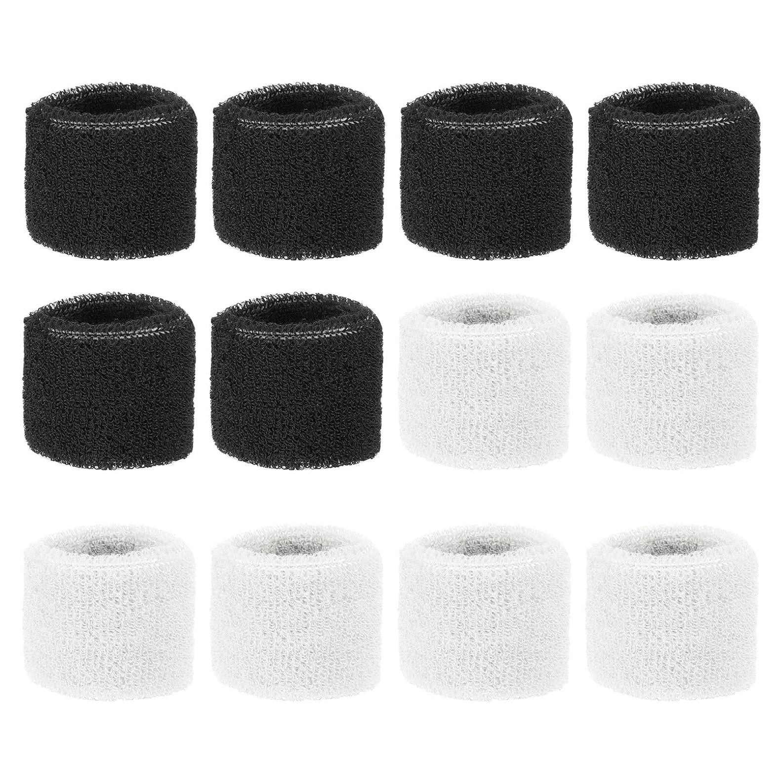 Muñequera Deportiva PATIKIL Algodón Toalla 24 Piezas