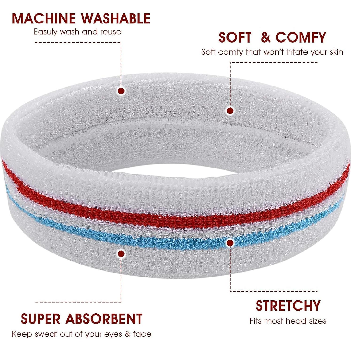 Conjunto de bandas deportivas Yolev para sudor - 1 cabeza y 2 muñecas