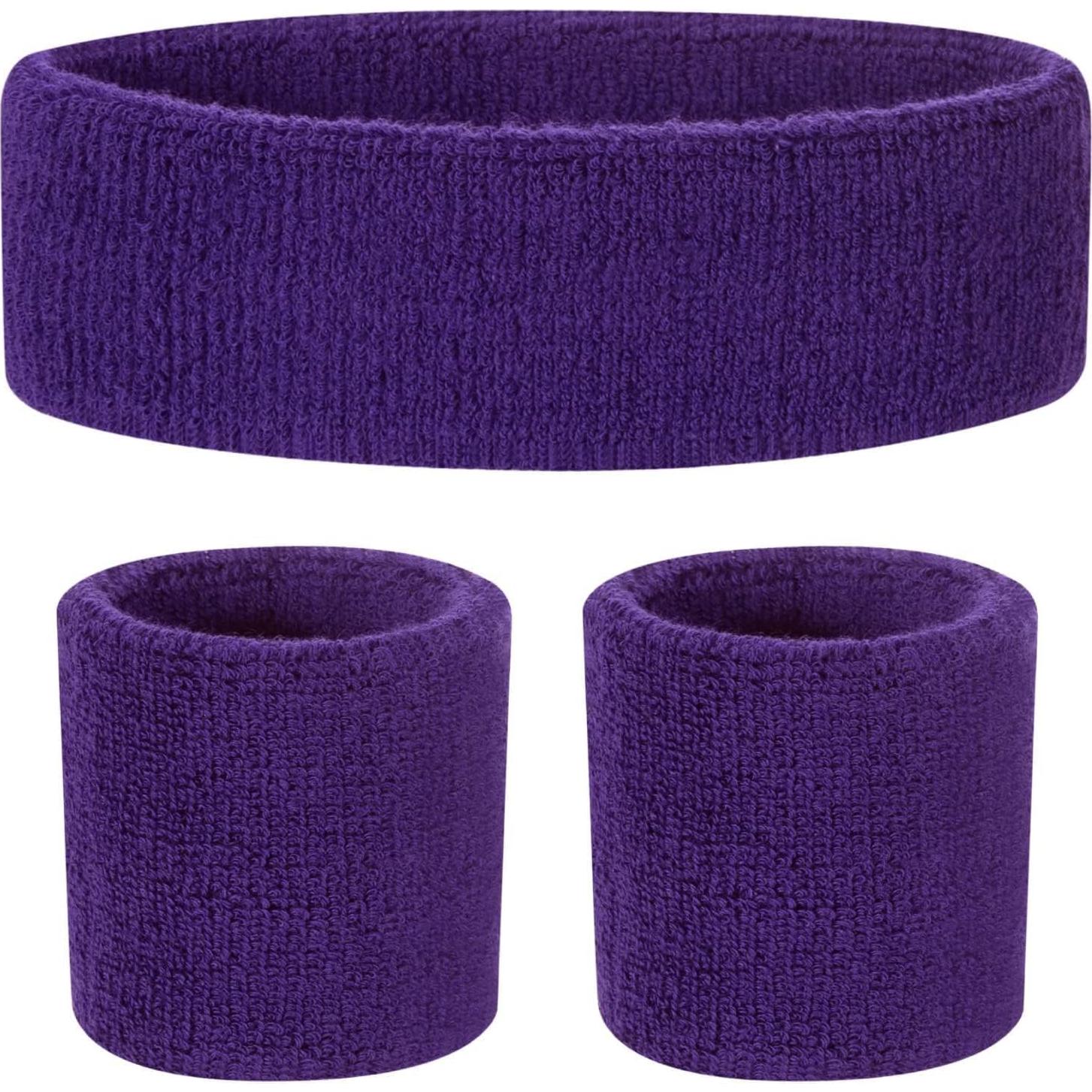 Set de Cintas de Sudor y Muñequera ZLXO 5 Piezas Neón