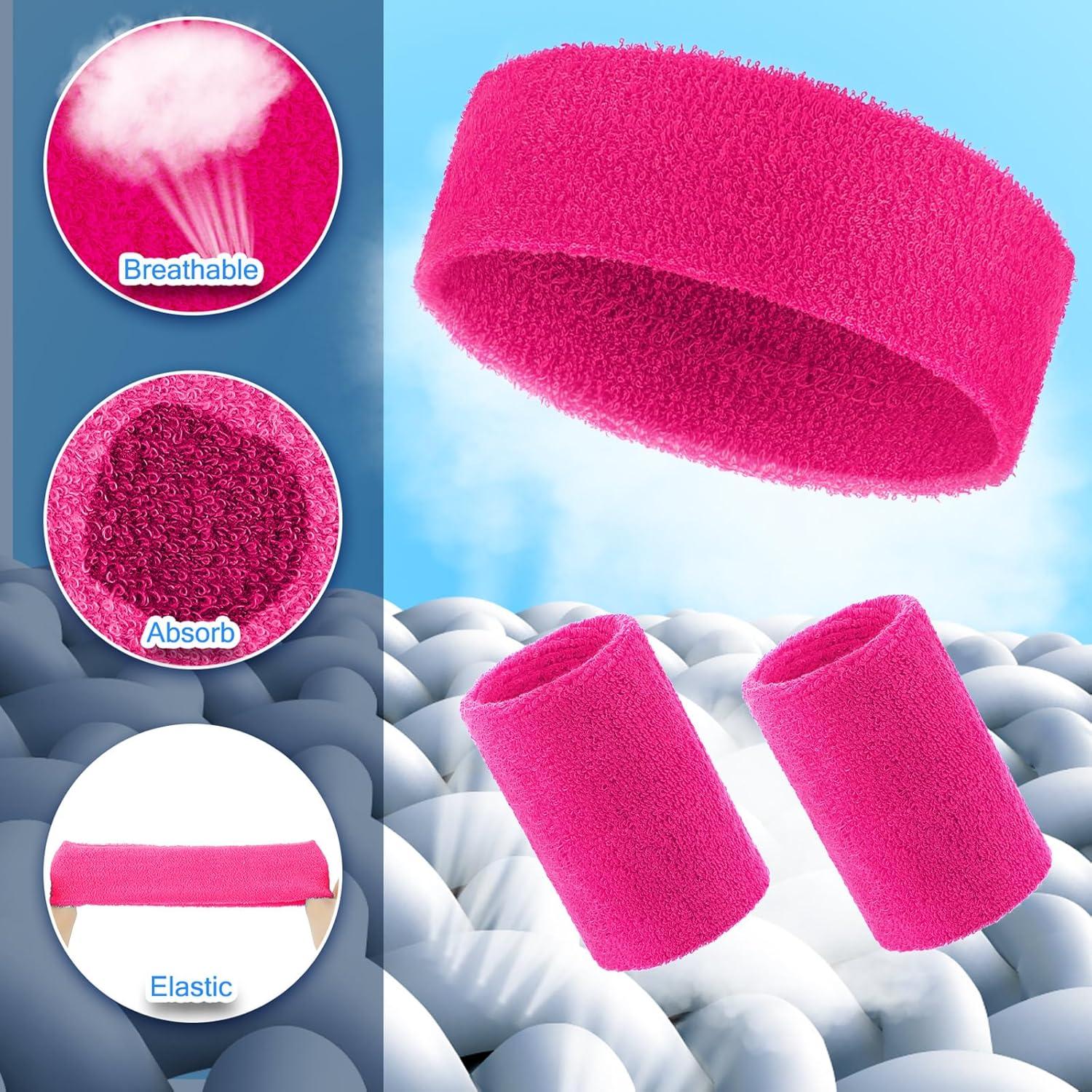 Conjunto de 18 Piezas Muñequera y Diadema Hungdao