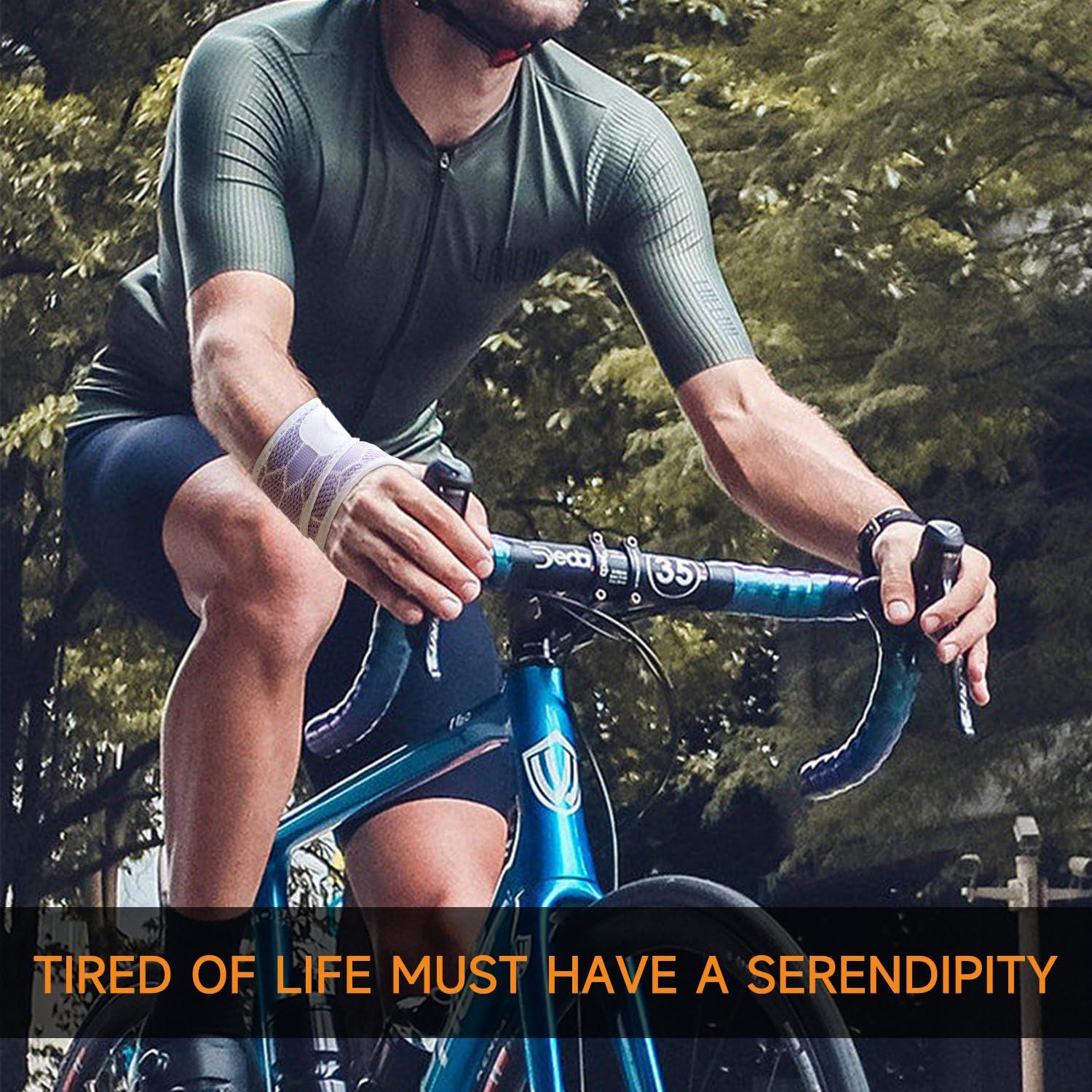 Faja de Muñeca Domaste Violeta - Soporte Ajustable Sin Neopreno