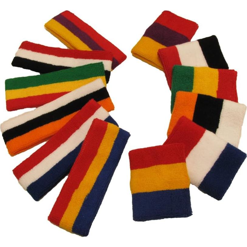 Muñequera y Banda para la Cabeza COUVER Set Deportivo 3 Colores