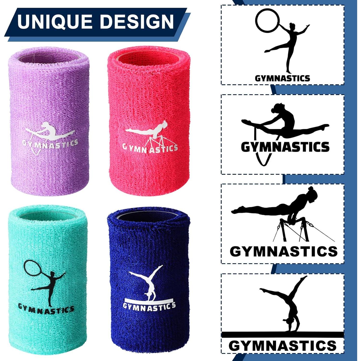 Muñequera de Gimnasia Charniol 4 Pares Coloridos 8x10 cm
