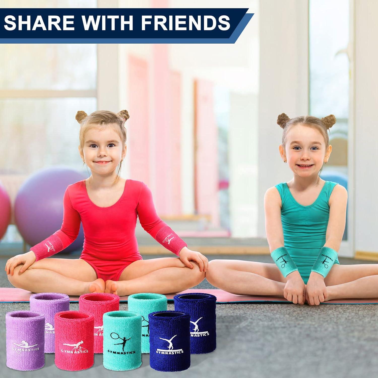 Muñequera de Gimnasia Charniol 4 Pares Coloridos 8x10 cm