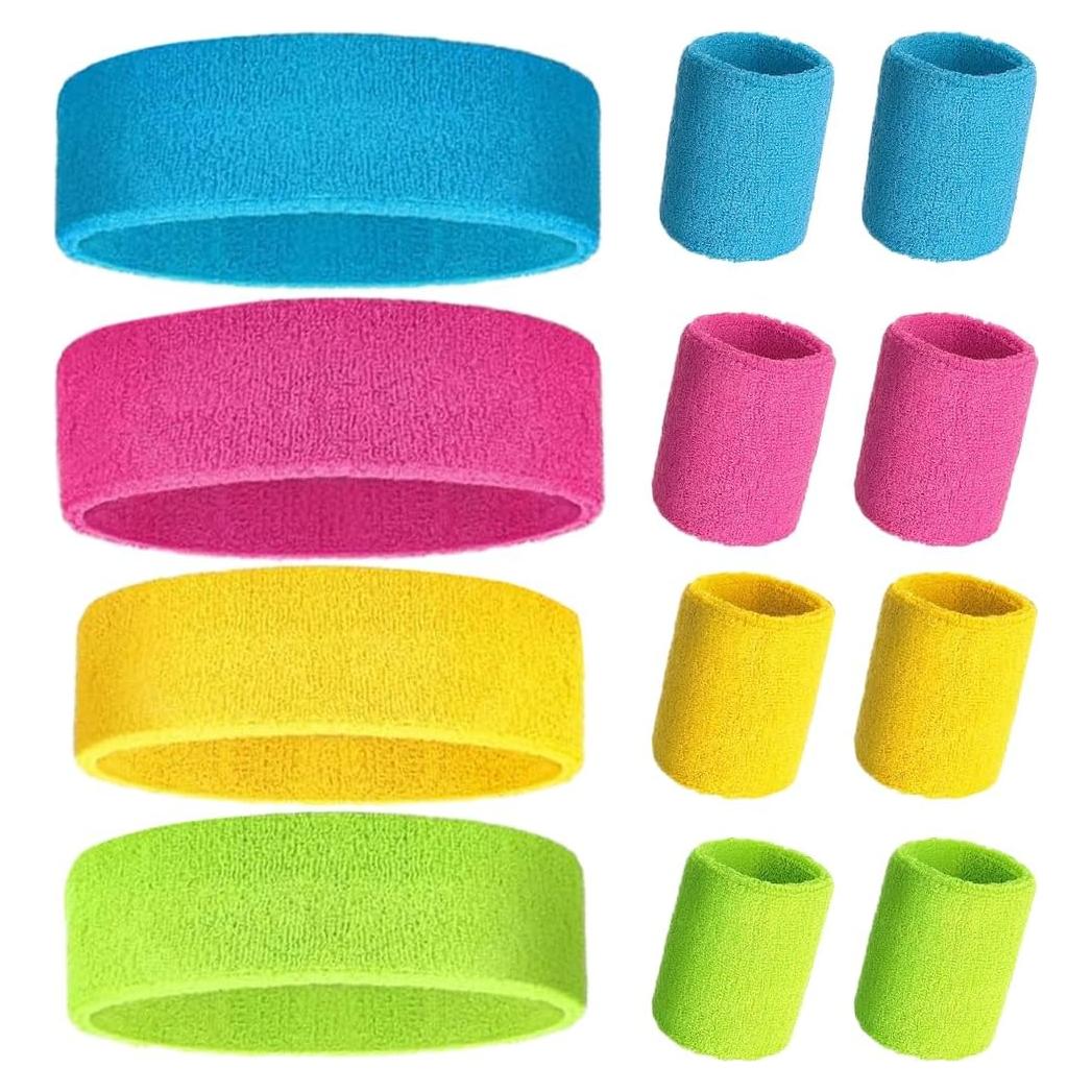 Set de Muñequera y Diademas Neón LoayBhok - 12 Piezas