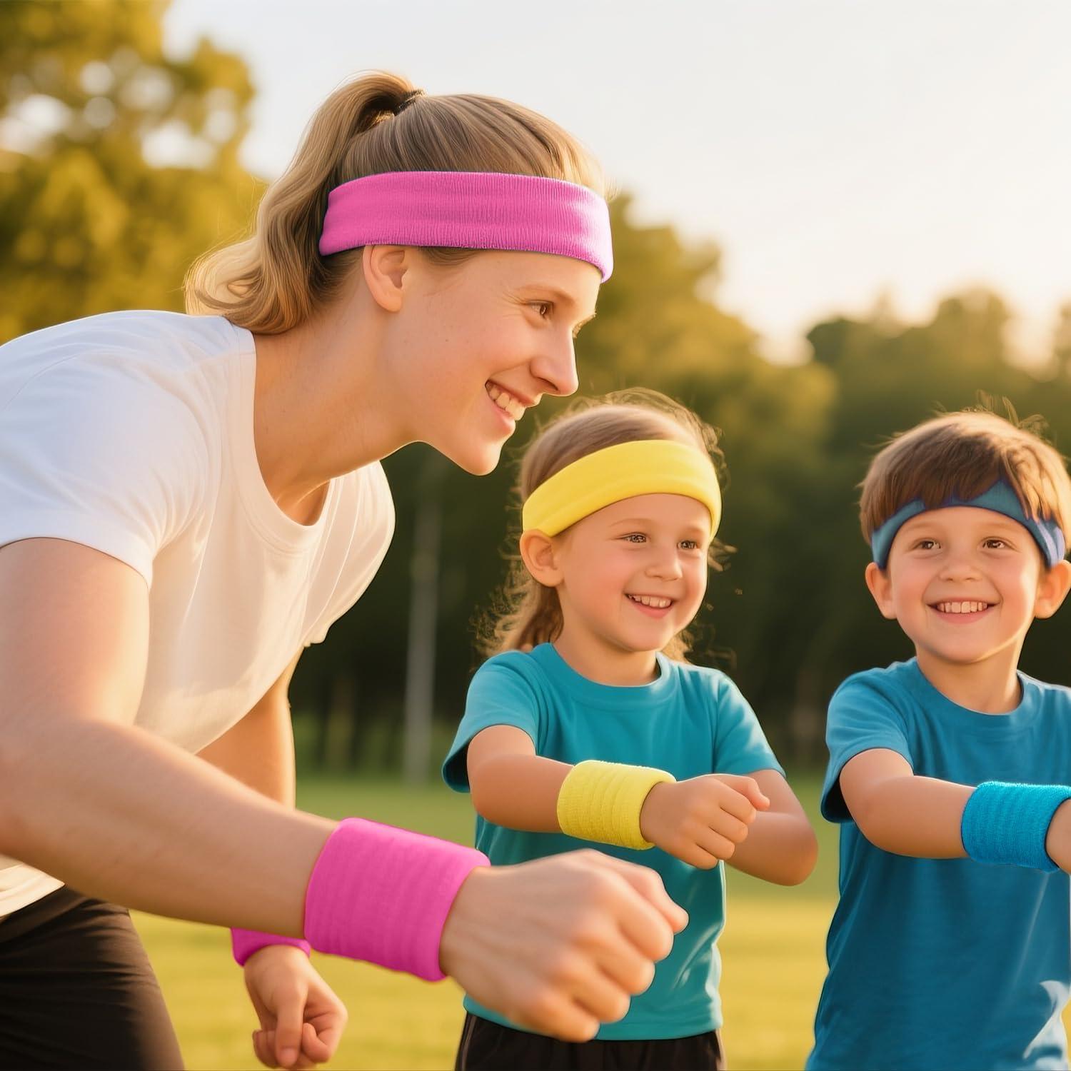 Set de Muñequera y Diademas Neón LoayBhok - 12 Piezas
