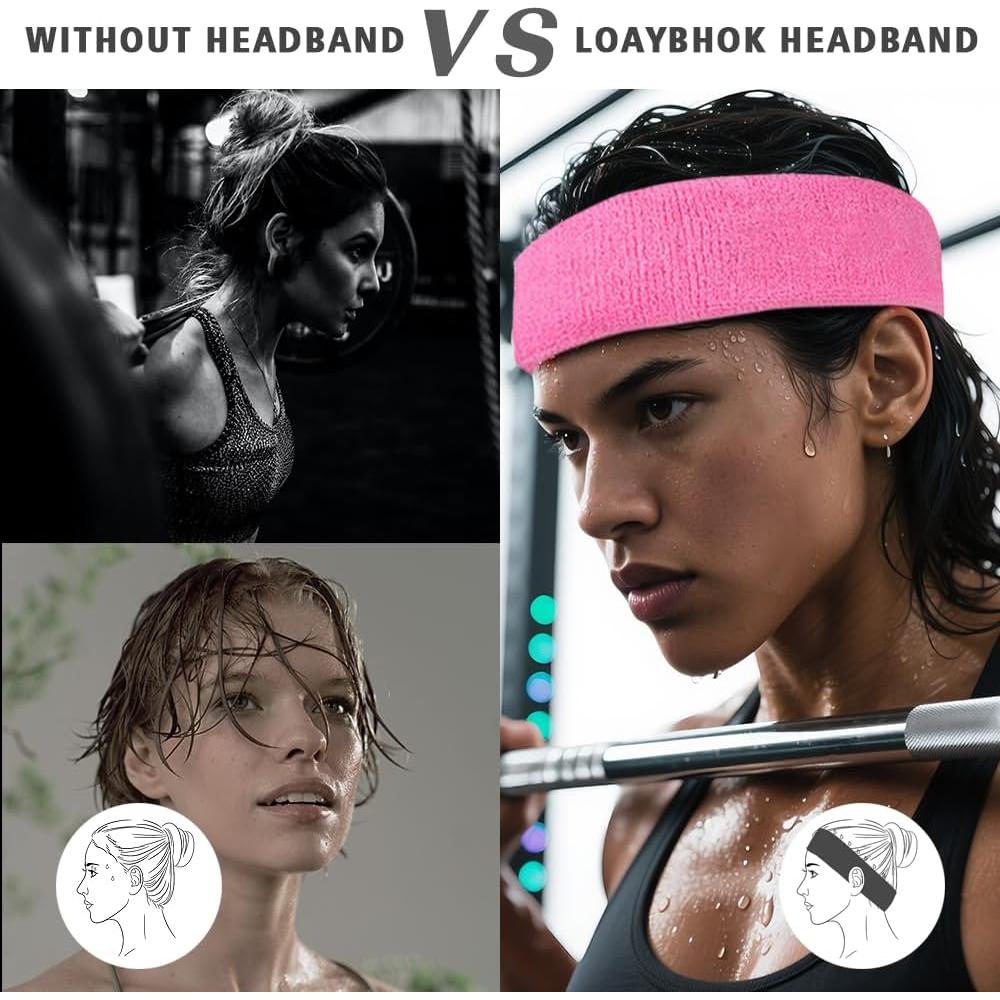 Set de Muñequera y Diademas Neón LoayBhok - 12 Piezas