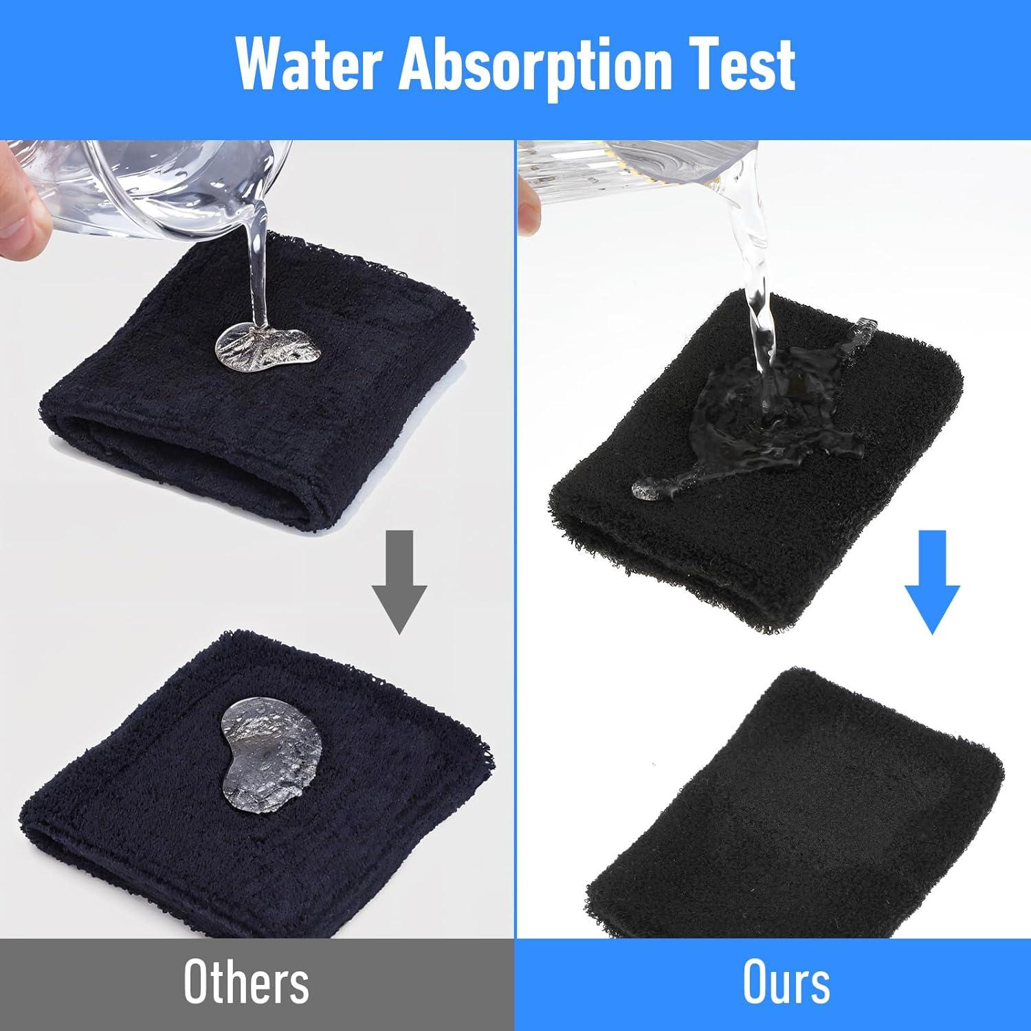 6 Pulseras Deportivas Quilax de Algodón para Sudor - Unisex