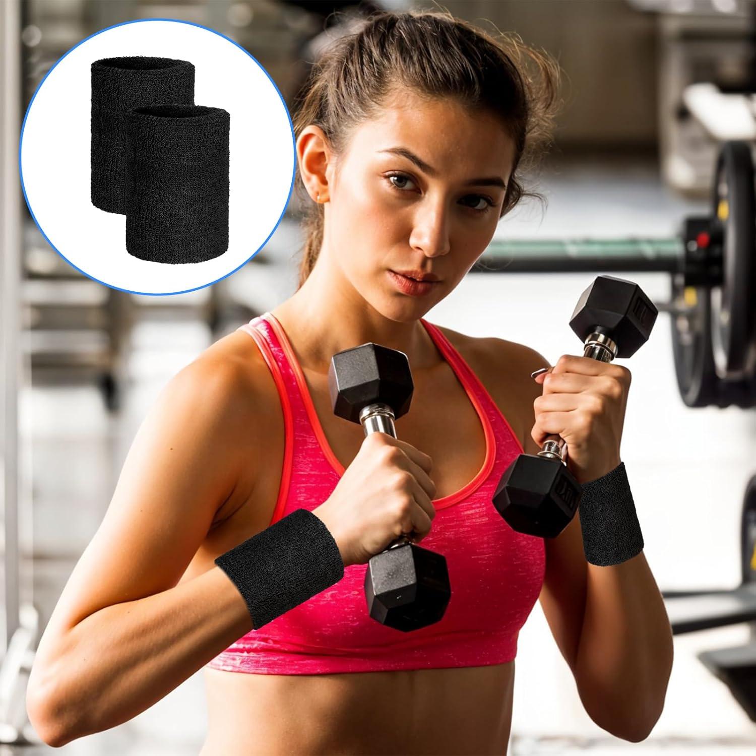 6 Pulseras Deportivas Quilax de Algodón para Sudor - Unisex