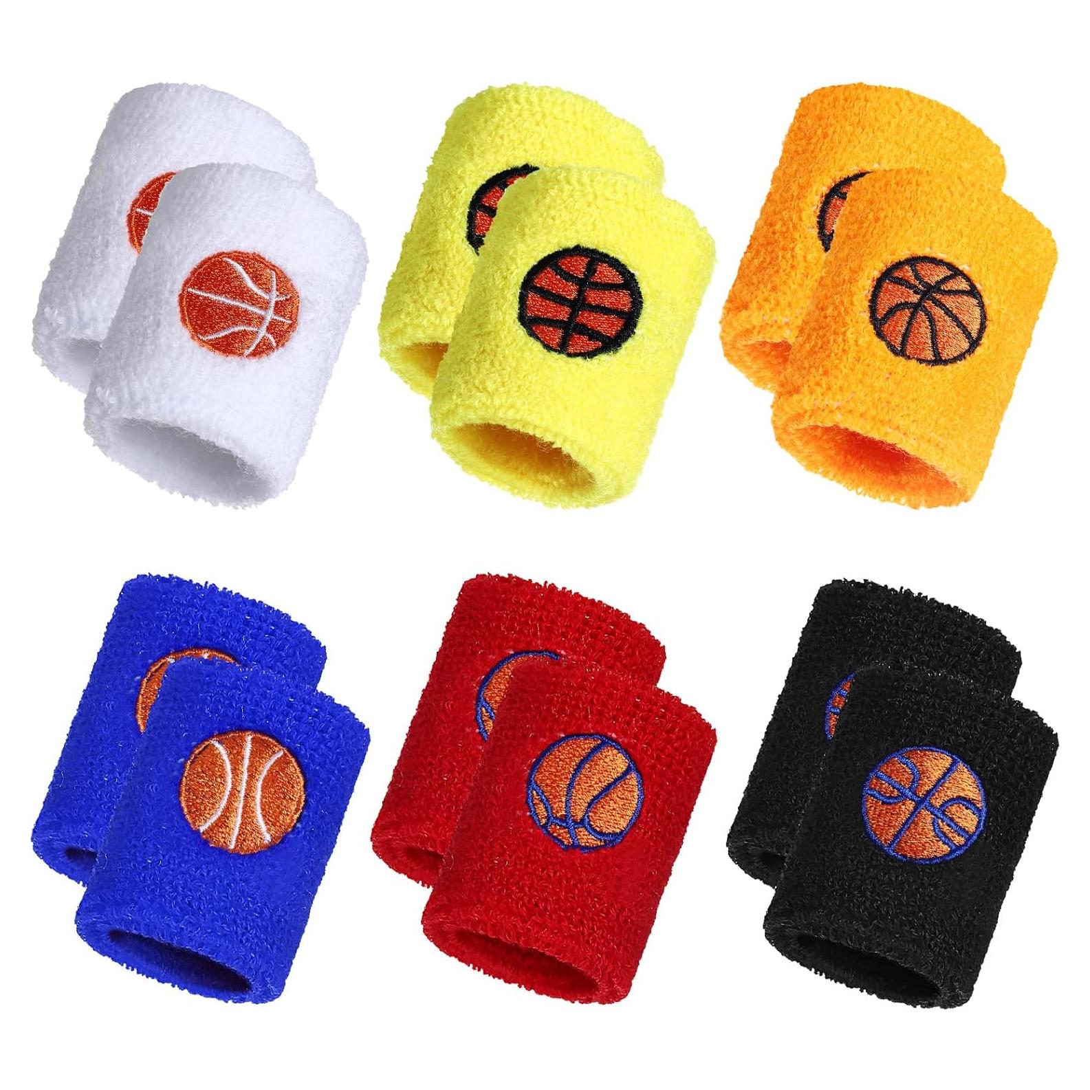 24 Pulseras Deportivas Gejoy para Niños Baloncesto Algodón