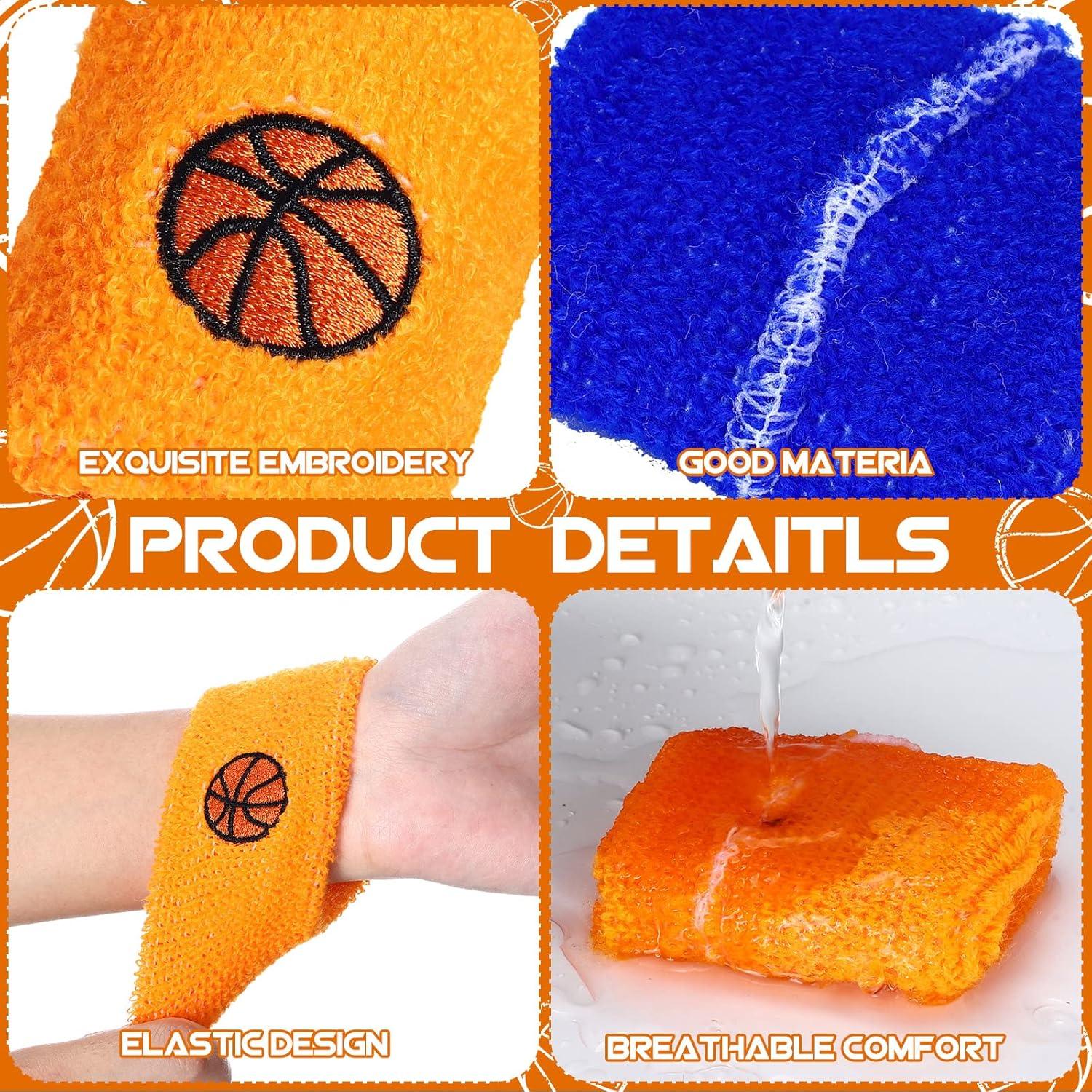 24 Pulseras Deportivas Gejoy para Niños Baloncesto Algodón