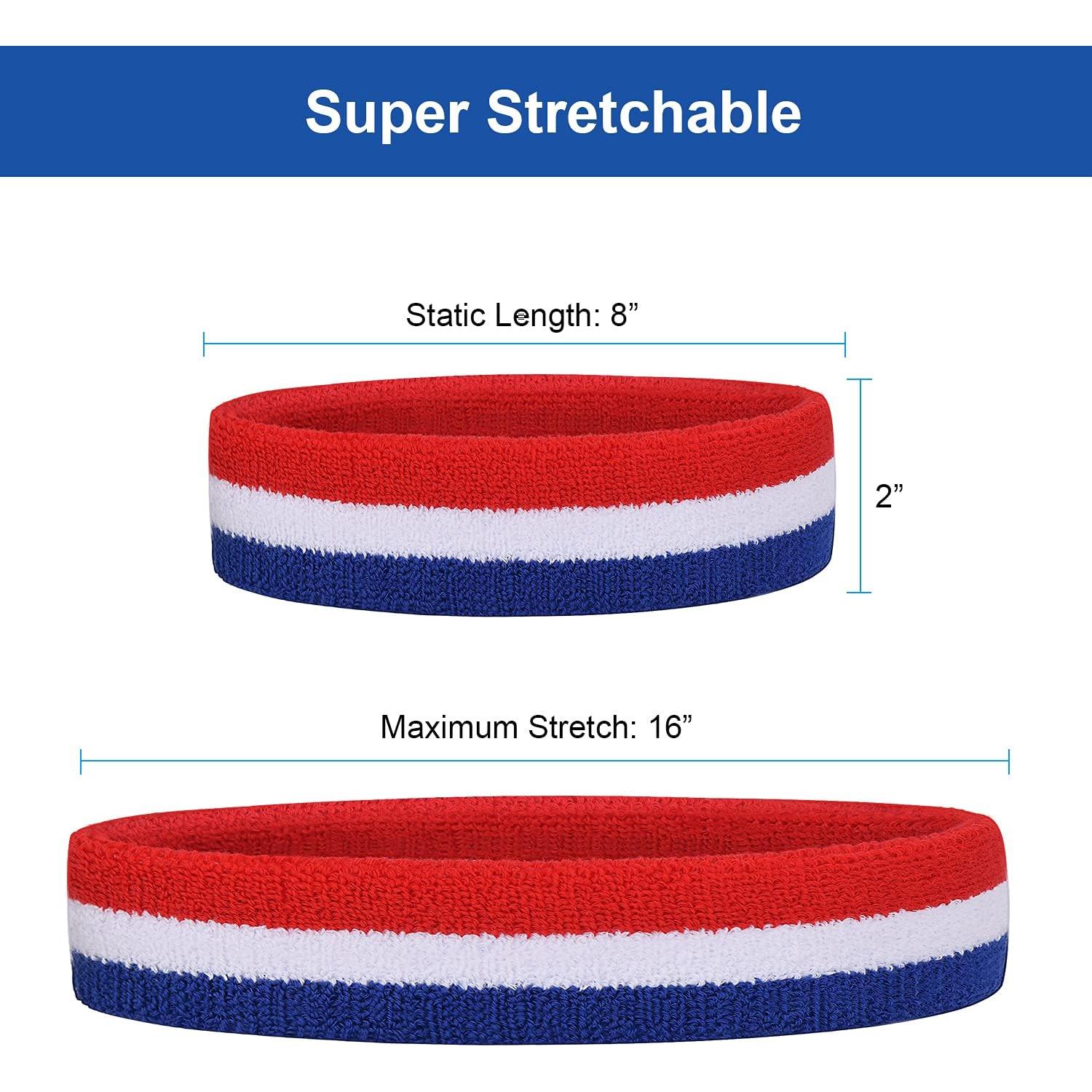 Conjunto Diadema y Muñequera Favofit Rojo/Blanco/Azul