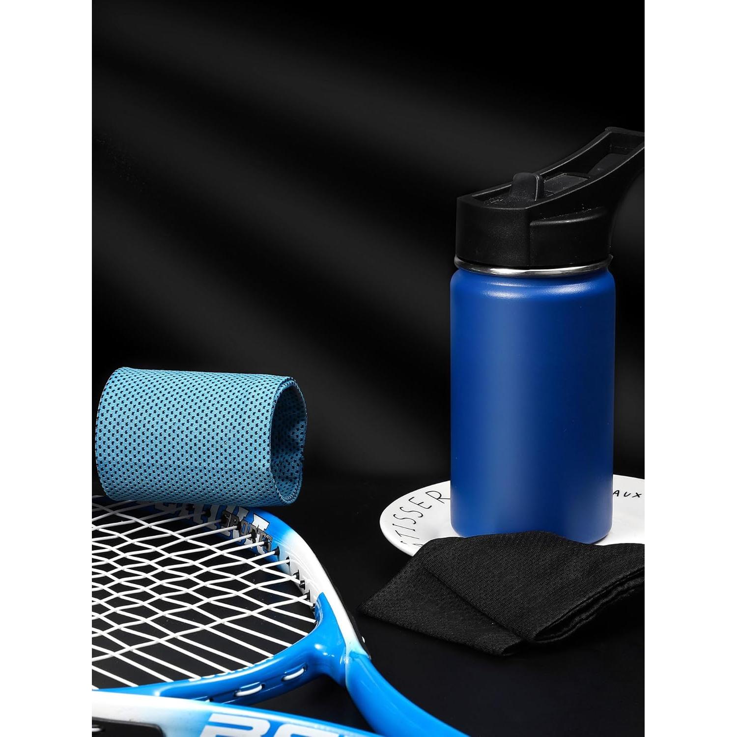 3 Pares Muñequera de Enfriamiento Gj para Mujeres - Azul y Negro