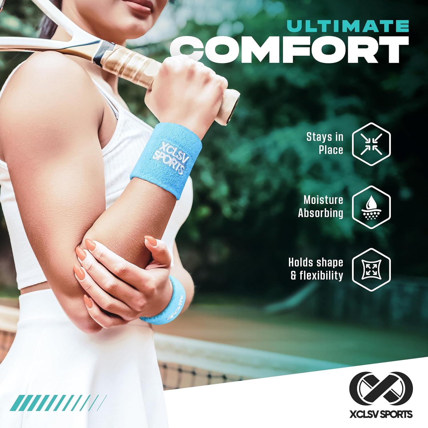Banda de Sudor para Muñeca XCLSV SPORTS - 100% Algodón - 1 Par