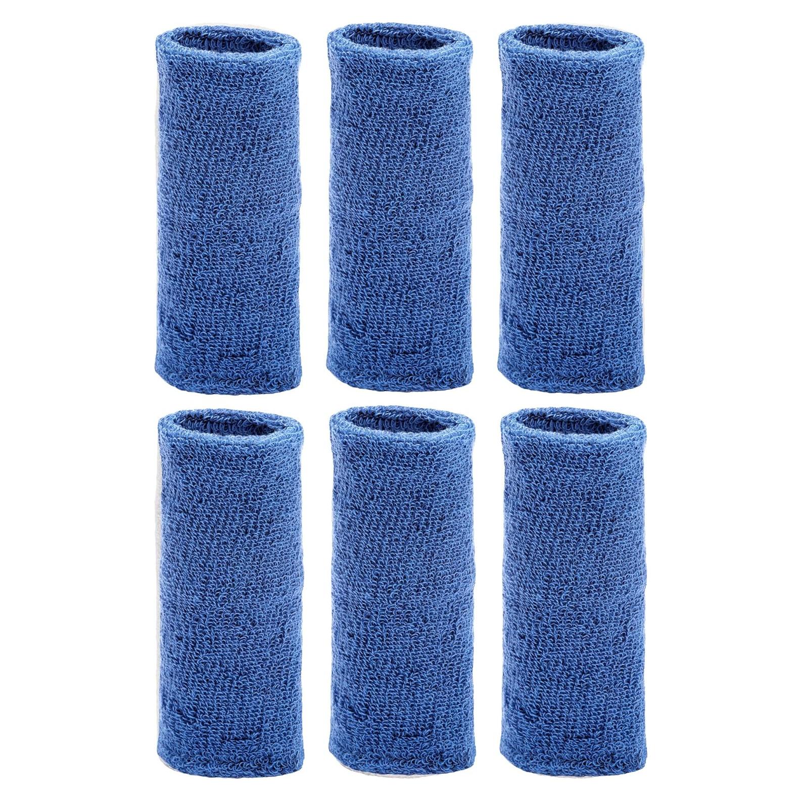 Toalla de Muñeca de Deporte Única 15.24 cm Azul (Paquete de 6)