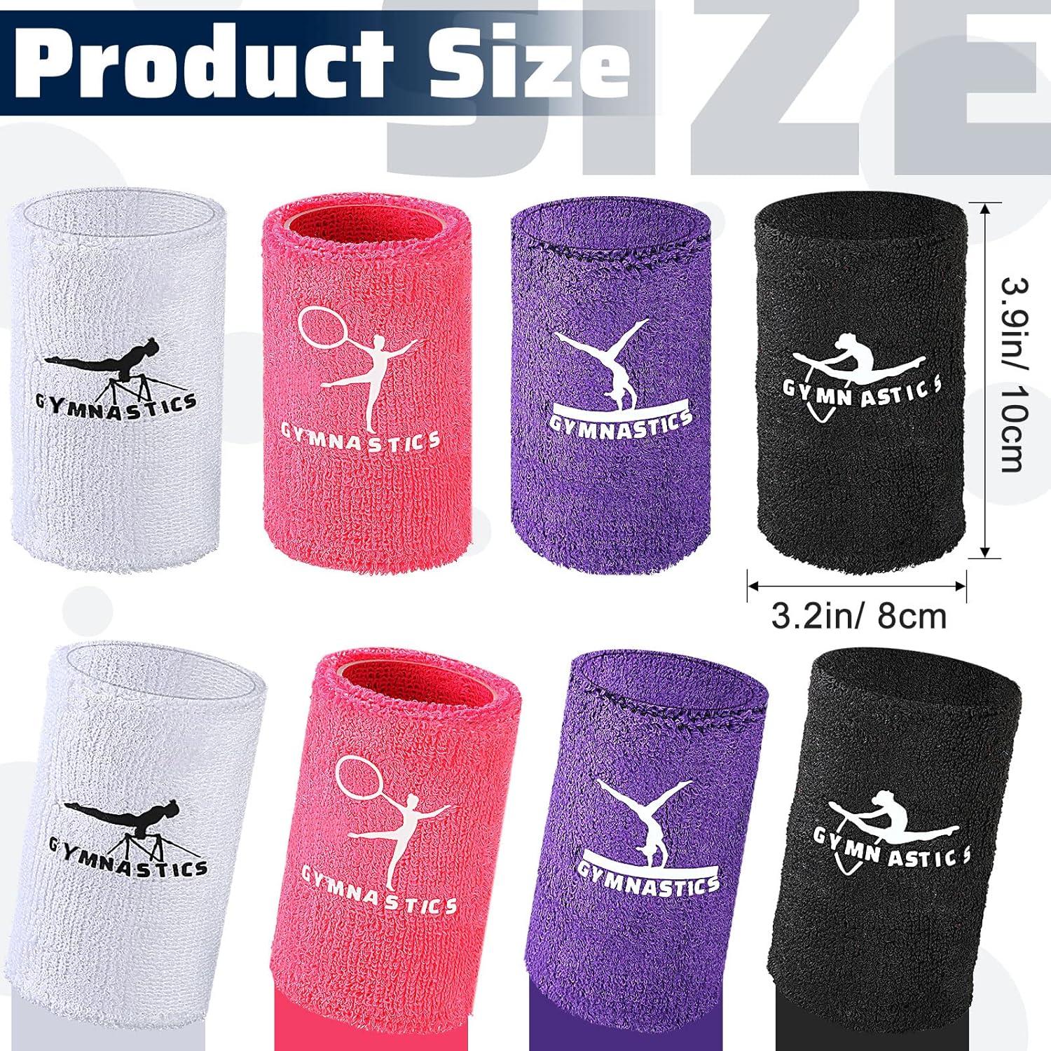 Muñequera de Gimnasia Charniol 4 Pares Coloridos 8x10 cm