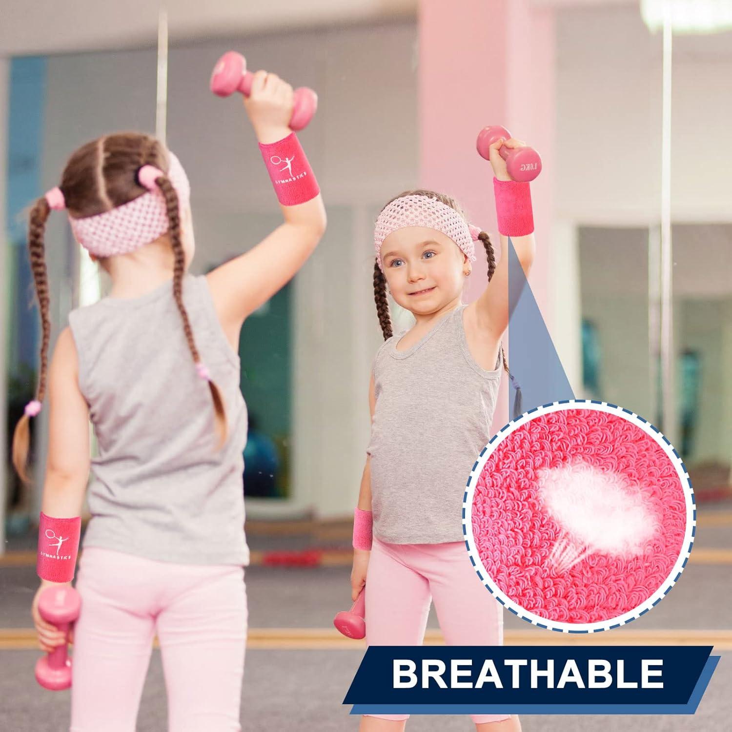 Muñequera de Gimnasia Charniol 4 Pares Coloridos 8x10 cm