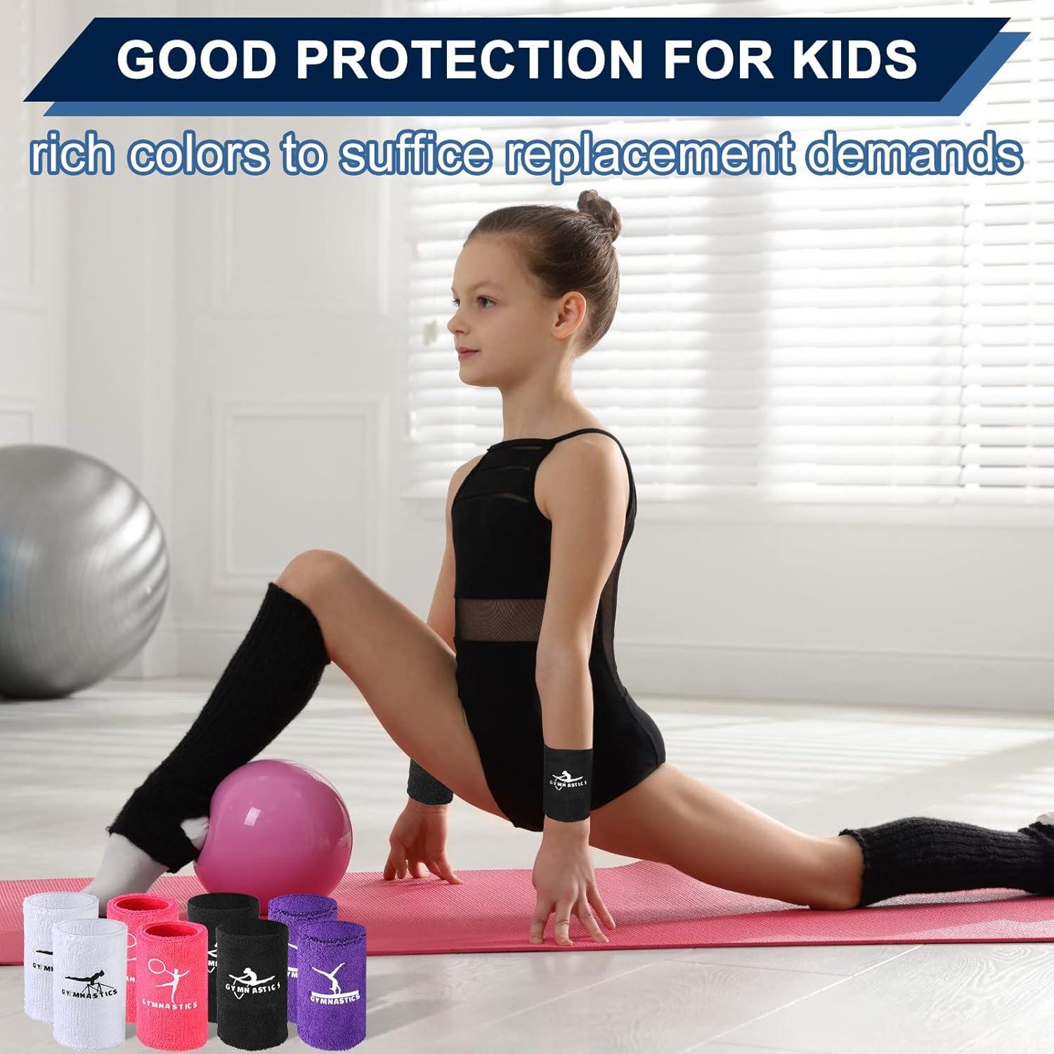 Muñequera de Gimnasia Charniol 4 Pares Coloridos 8x10 cm