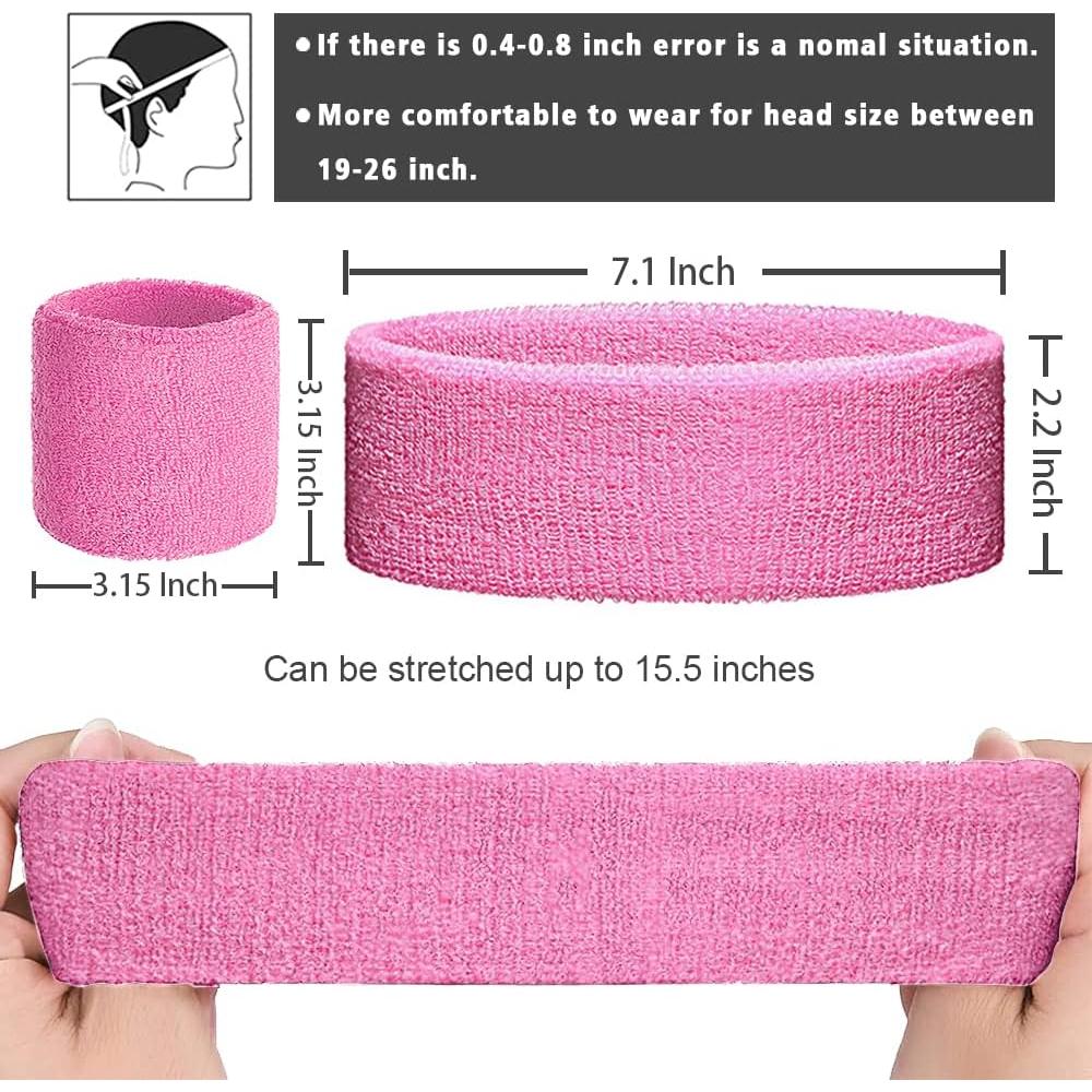 Bandas de Sudor Deportivas LoayBhok - 12 Piezas Coloridas