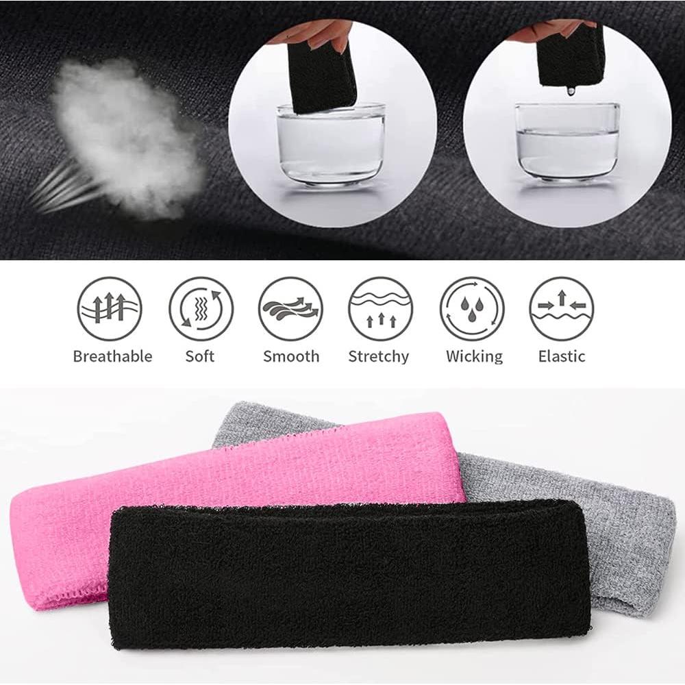 Bandas de Sudor Deportivas LoayBhok - 12 Piezas Coloridas