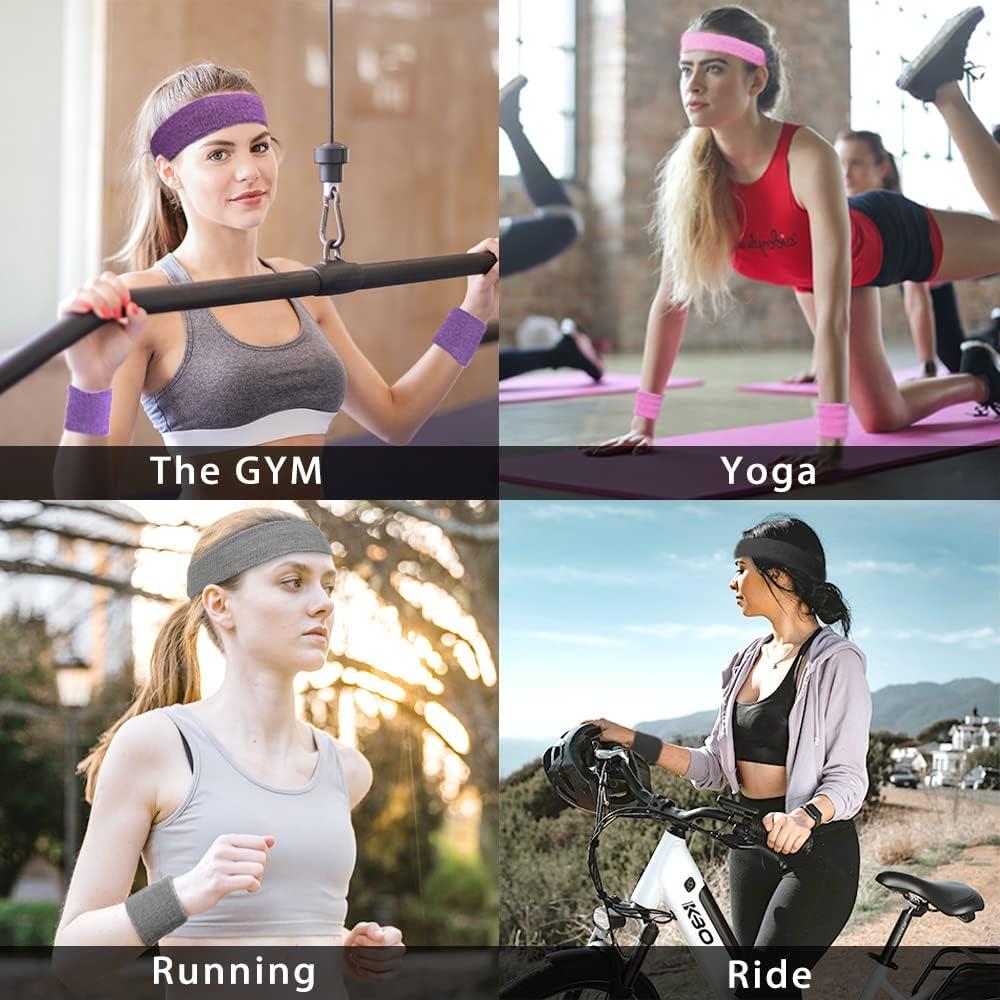 Bandas de Sudor Deportivas LoayBhok - 12 Piezas Coloridas