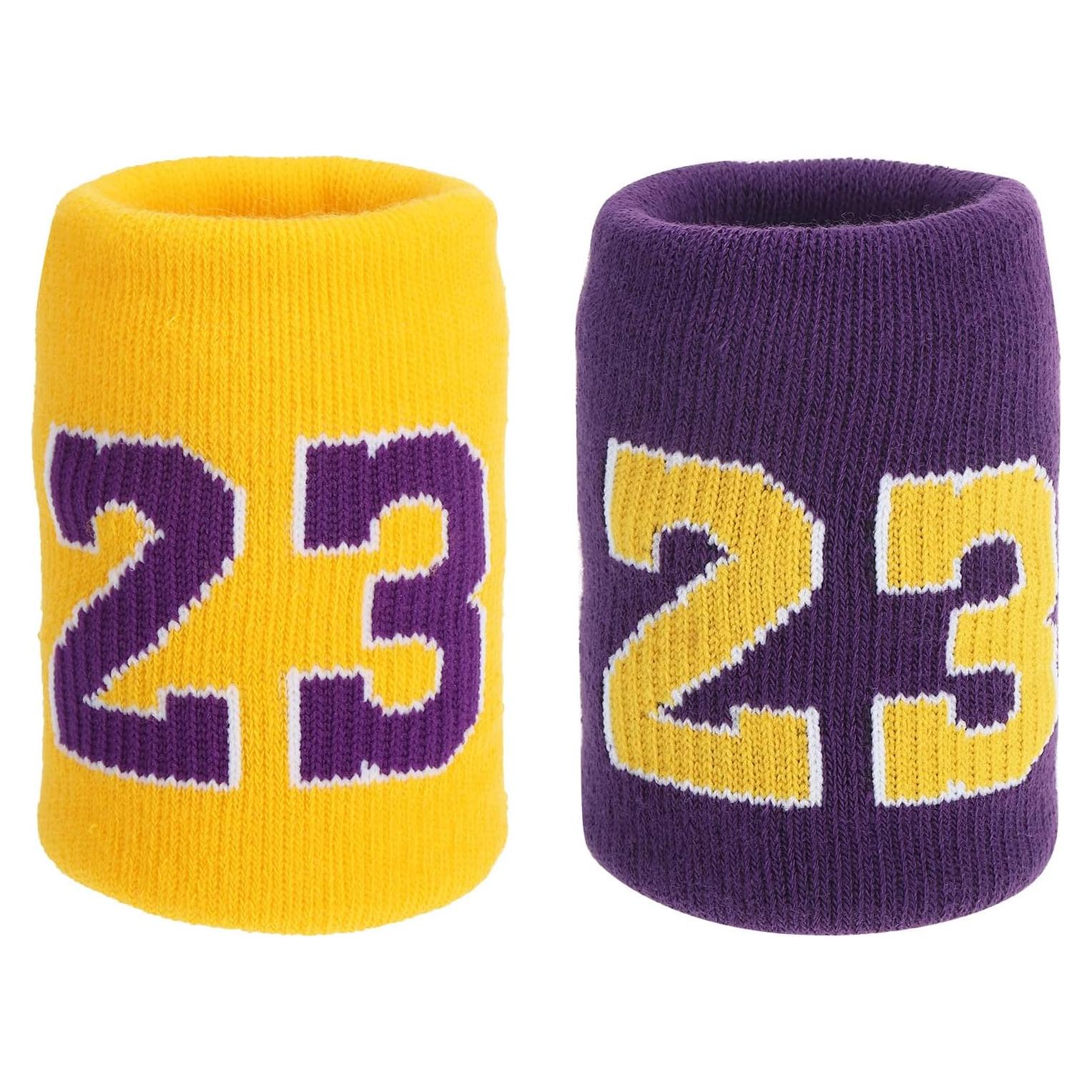 Banda de Sudor Deportiva PATIKIL Unisex 9x8cm Amarillo/Púrpura