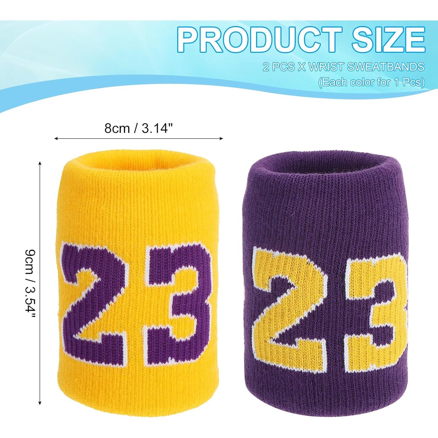 Banda de Sudor Deportiva PATIKIL Unisex 9x8cm Amarillo/Púrpura