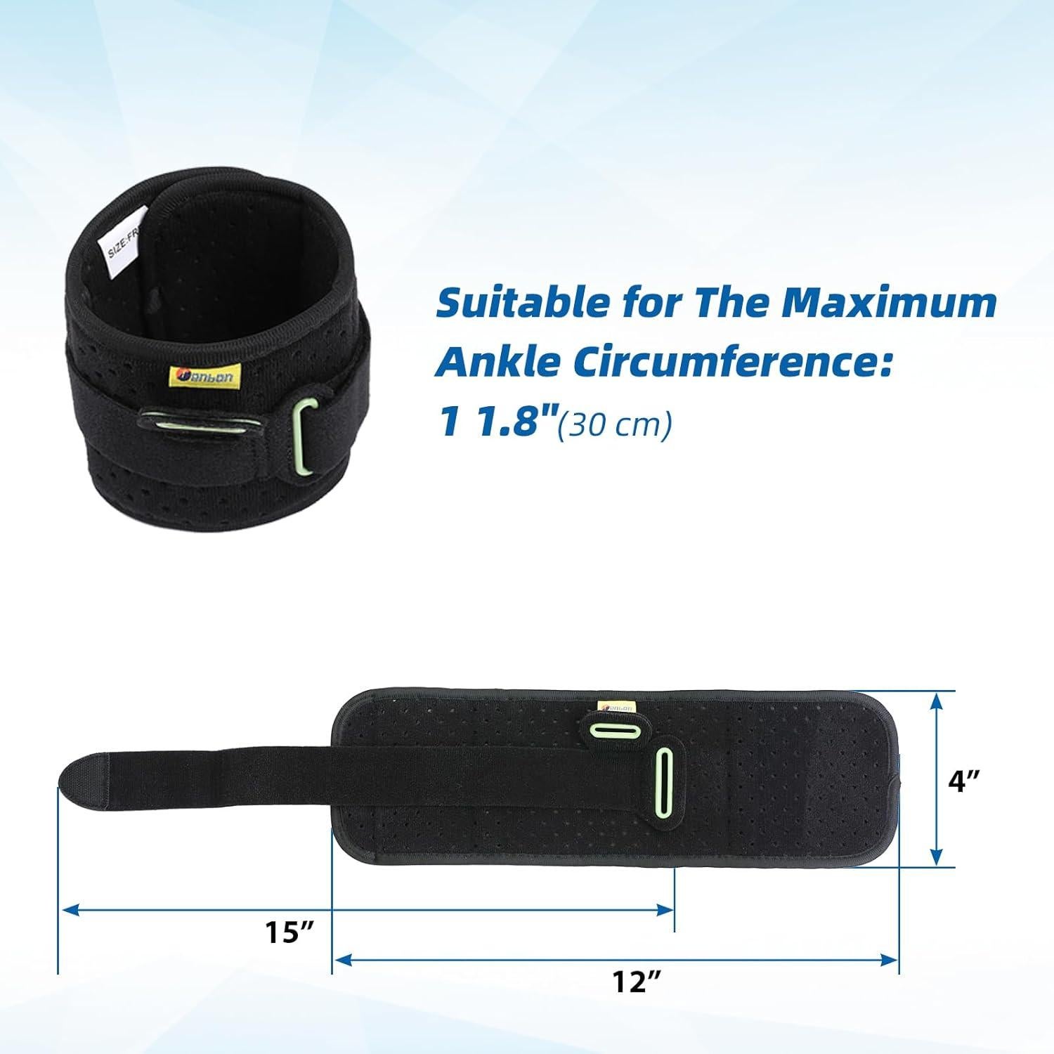 Soporte de Tobillo Tenbon Férula Pie Caído Ajustable Negro