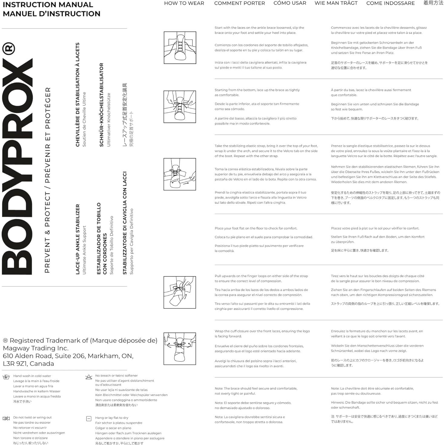 Férula de Tobillo Bodyprox Mediana con Cordones y Soporte