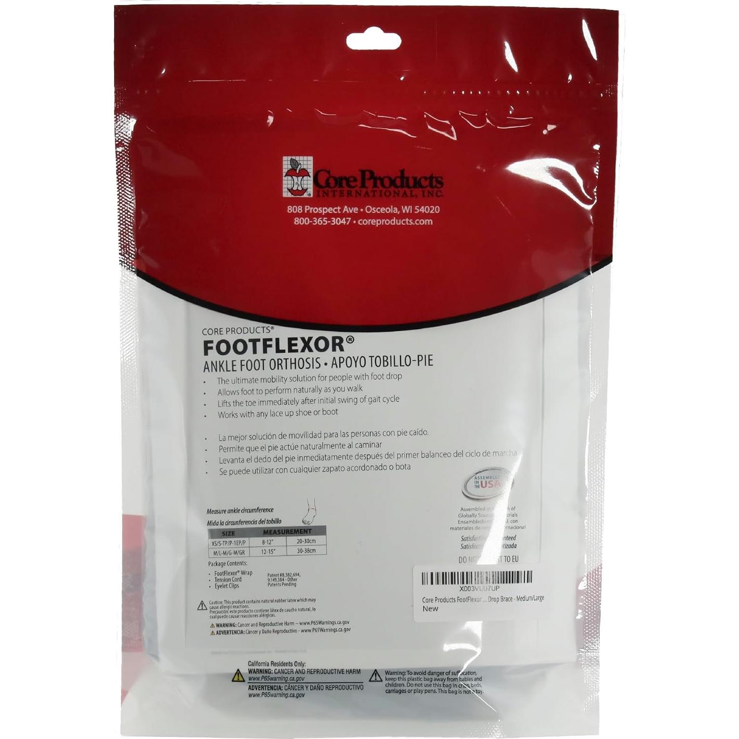 Férula para Caída del Pie Core Products Mediana/Grande