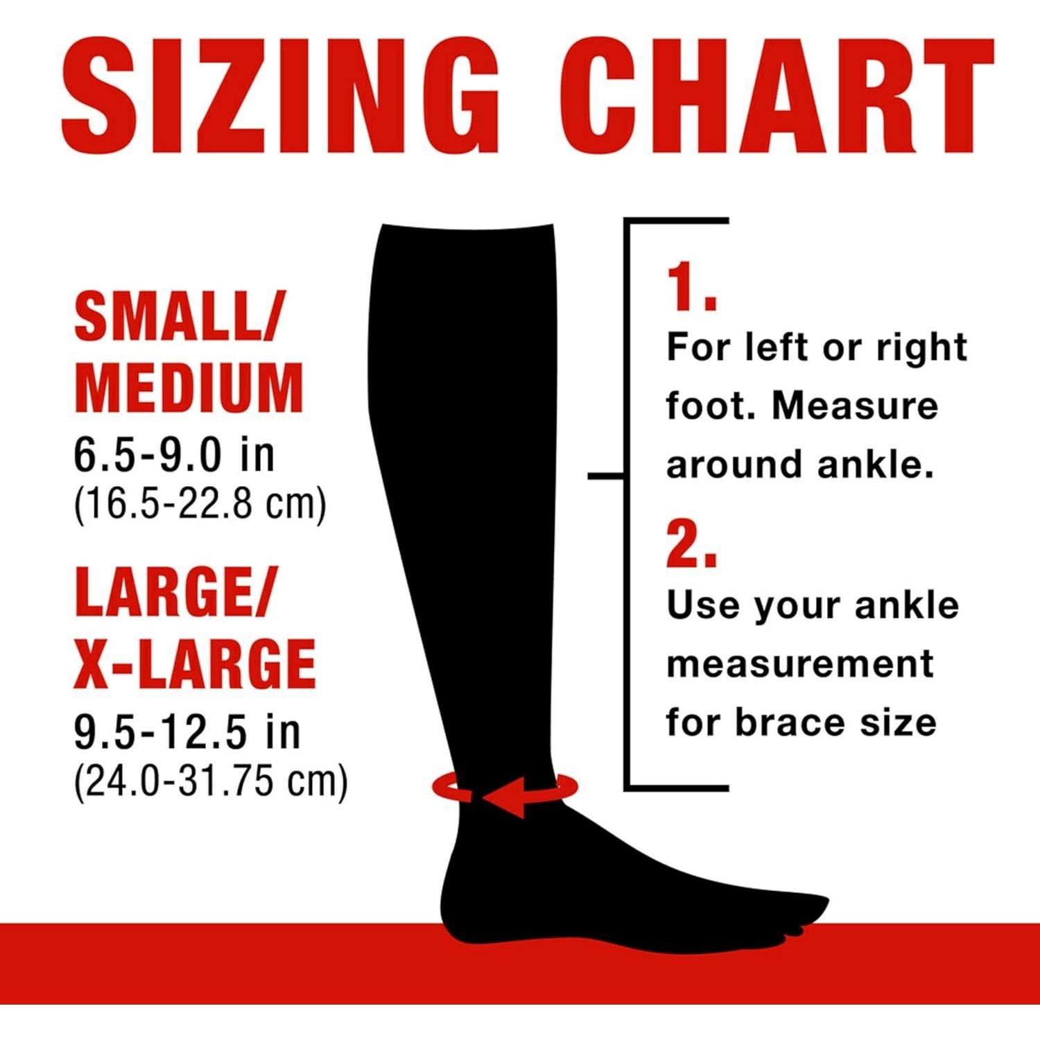 Soporte de Tobillo de Compresión ACE, Pequeño/Mediano, Negro