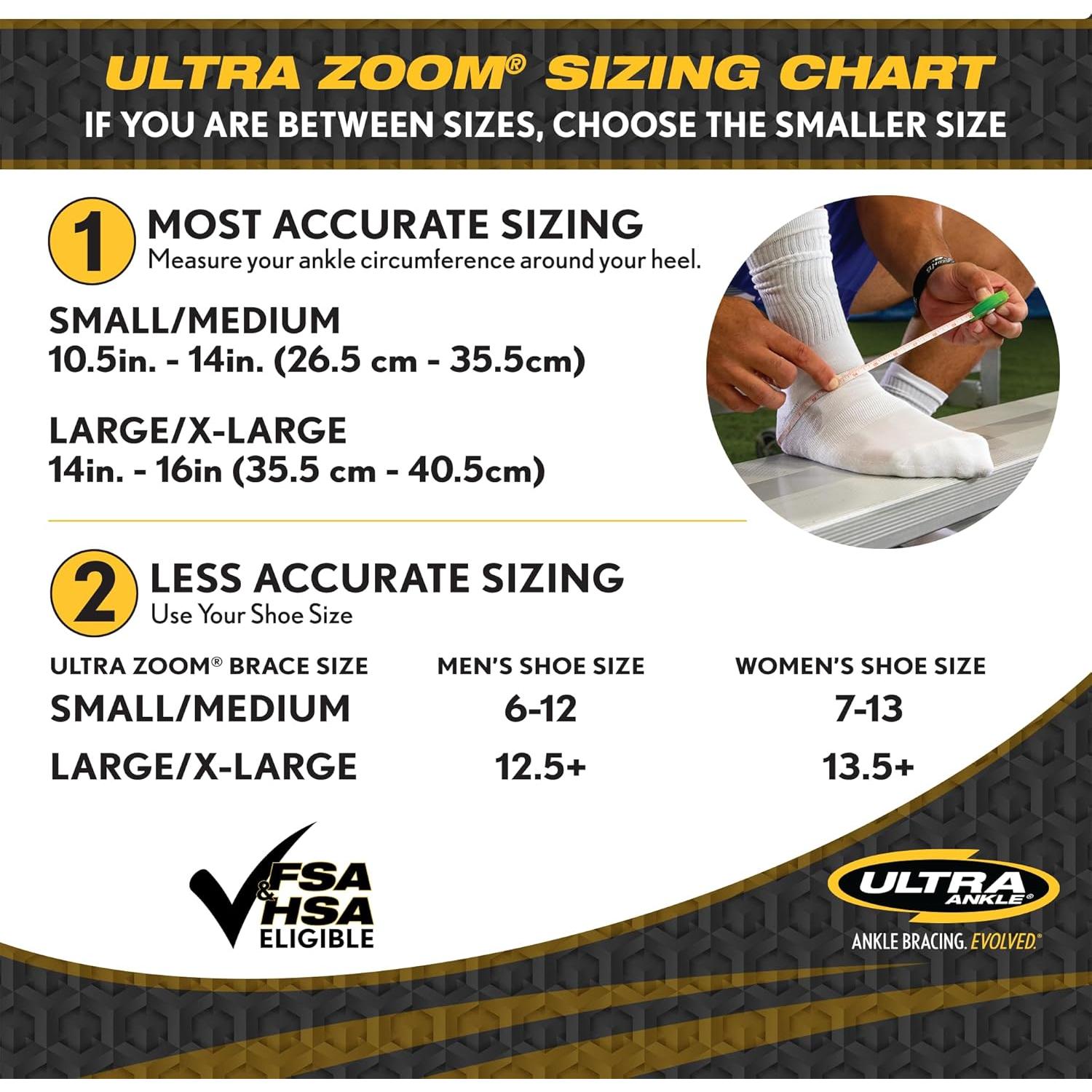 Férula para Tobillo Ultra Zoom Grande/Extra Grande - Negro