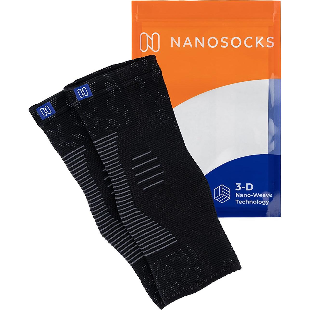 Calcetines de Compresión Sin Dedos NanoSocks Mediano Negro