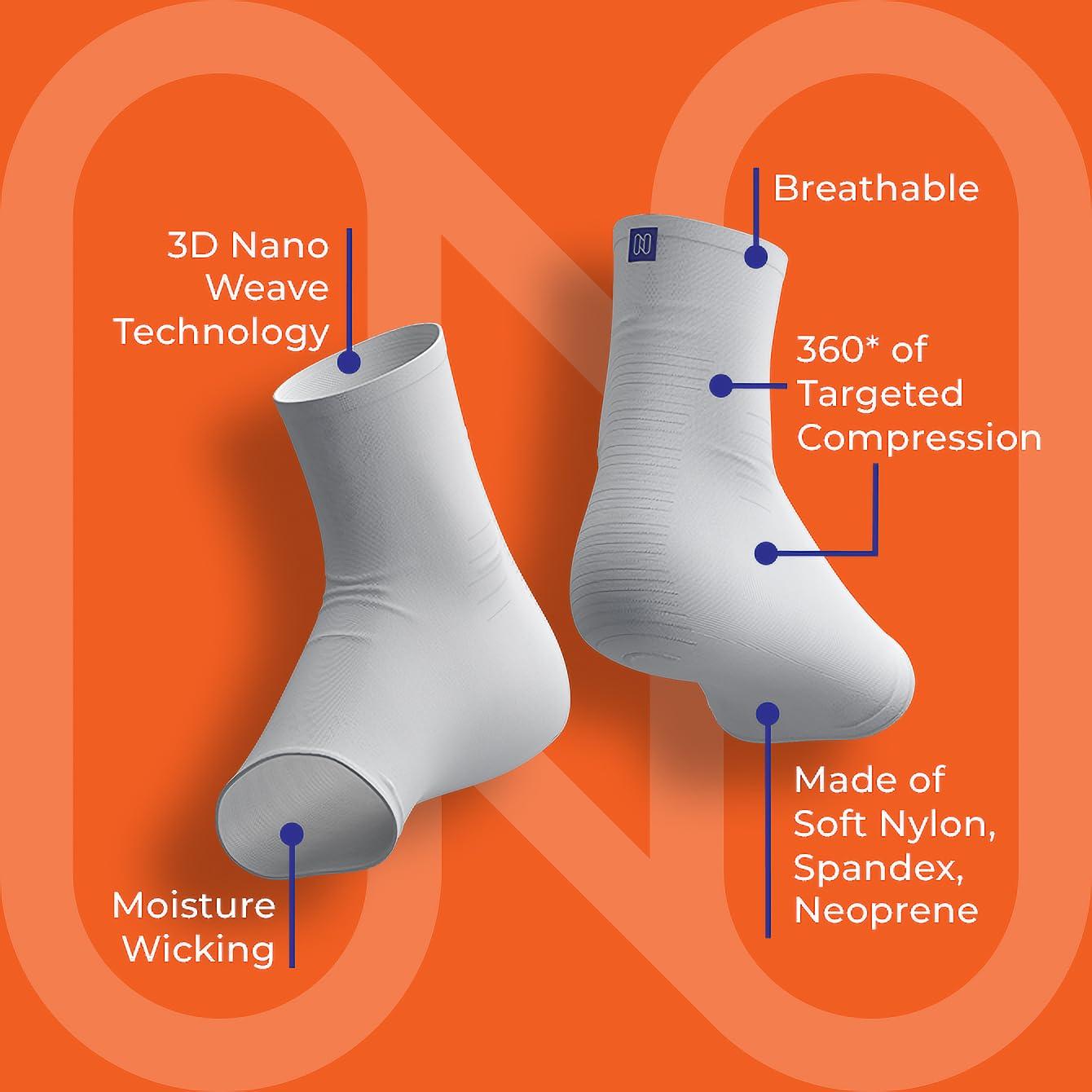 Calcetines de Compresión Sin Dedos NanoSocks Mediano Negro