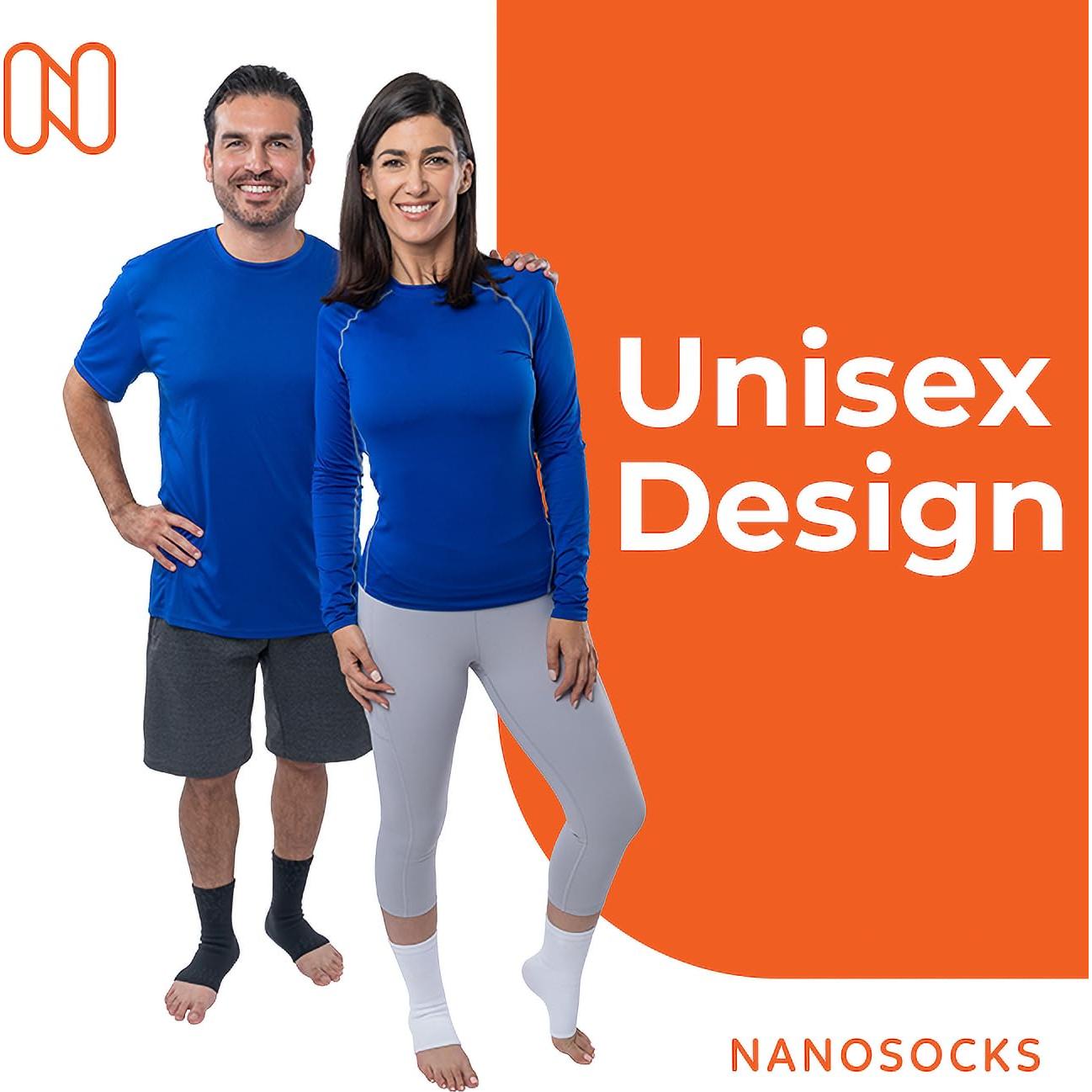 Calcetines de Compresión Sin Dedos NanoSocks Mediano Negro