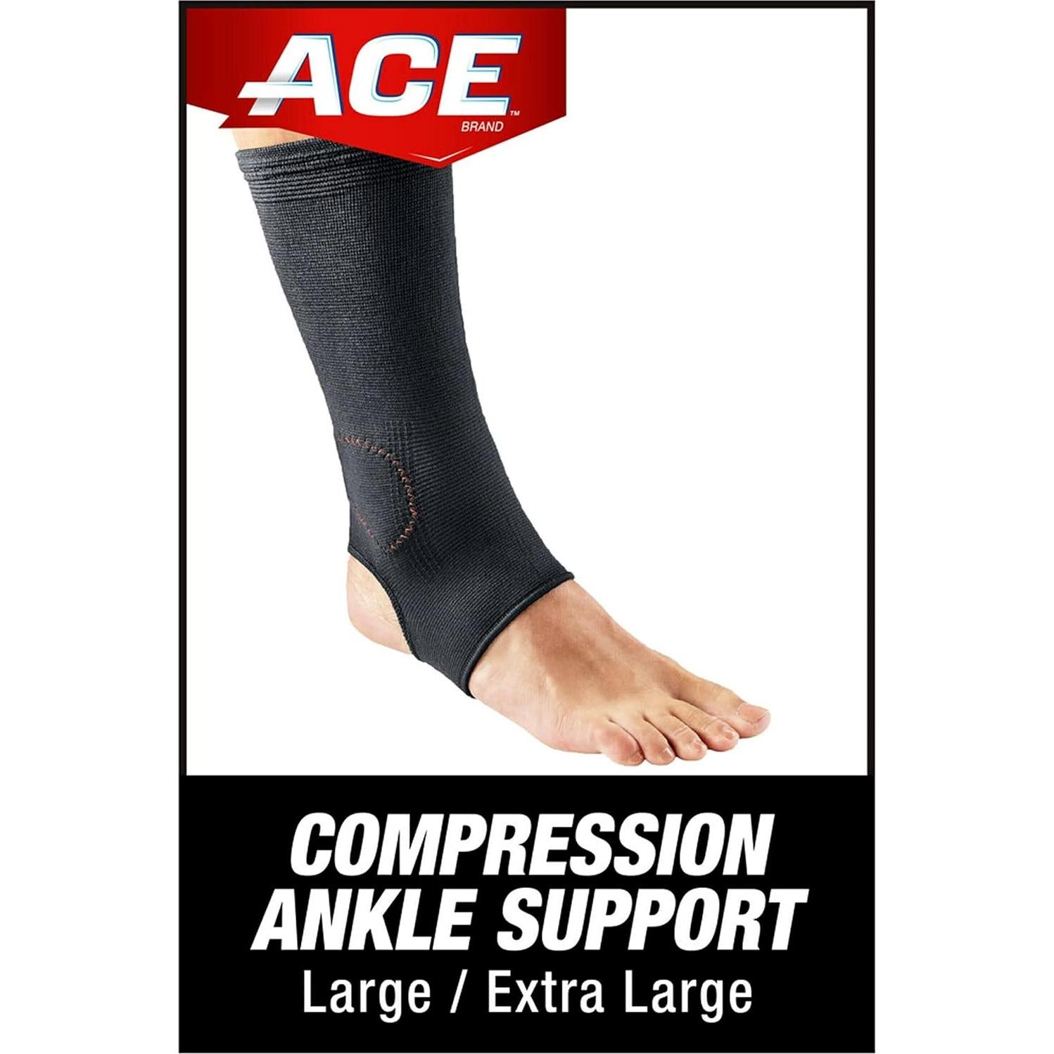 Soporte de Tobillo de Compresión ACE Grande Negro